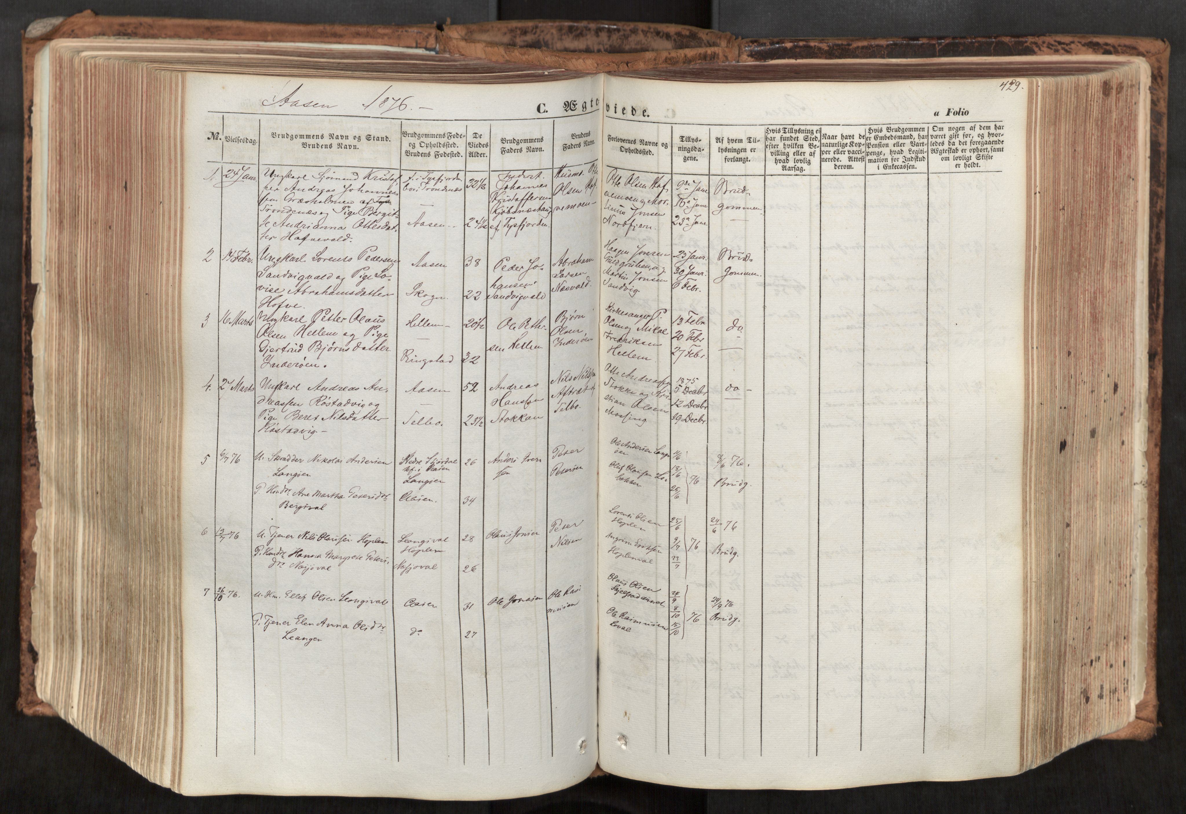 Ministerialprotokoller, klokkerbøker og fødselsregistre - Nord-Trøndelag, SAT/A-1458/713/L0116: Parish register (official) no. 713A07, 1850-1877, p. 429