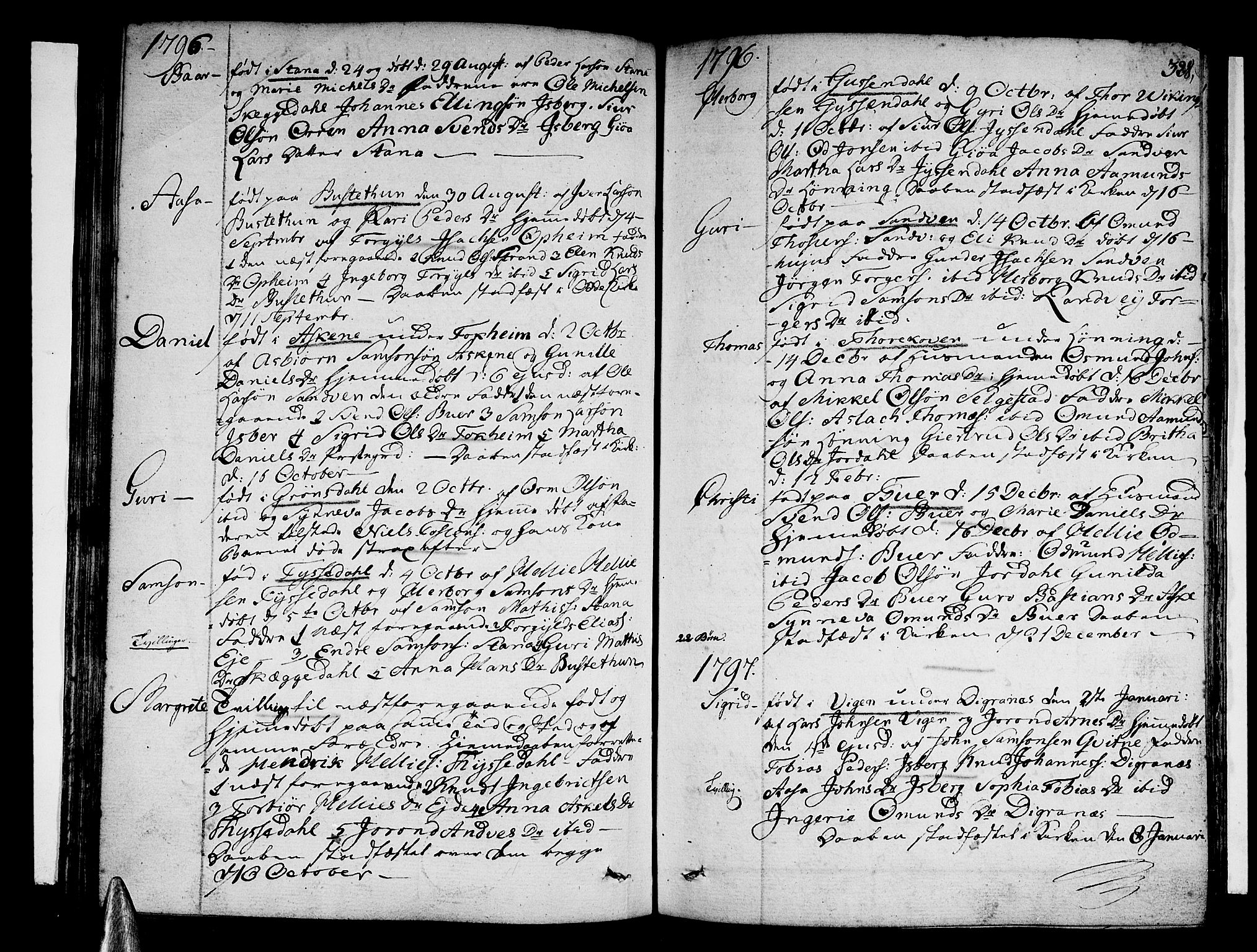 Ullensvang sokneprestembete, SAB/A-78701/H/Haa: Parish register (official) no. A 7 /3, 1788-1804, p. 327-328