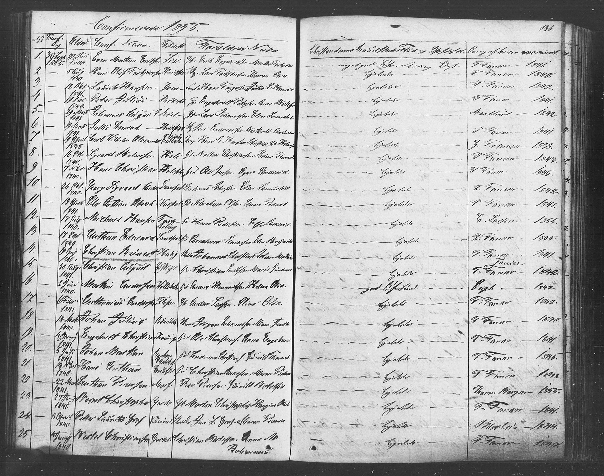 Vestby prestekontor Kirkebøker, SAO/A-10893/F/Fa/L0007: Parish register (official) no. I 7, 1850-1862, p. 136