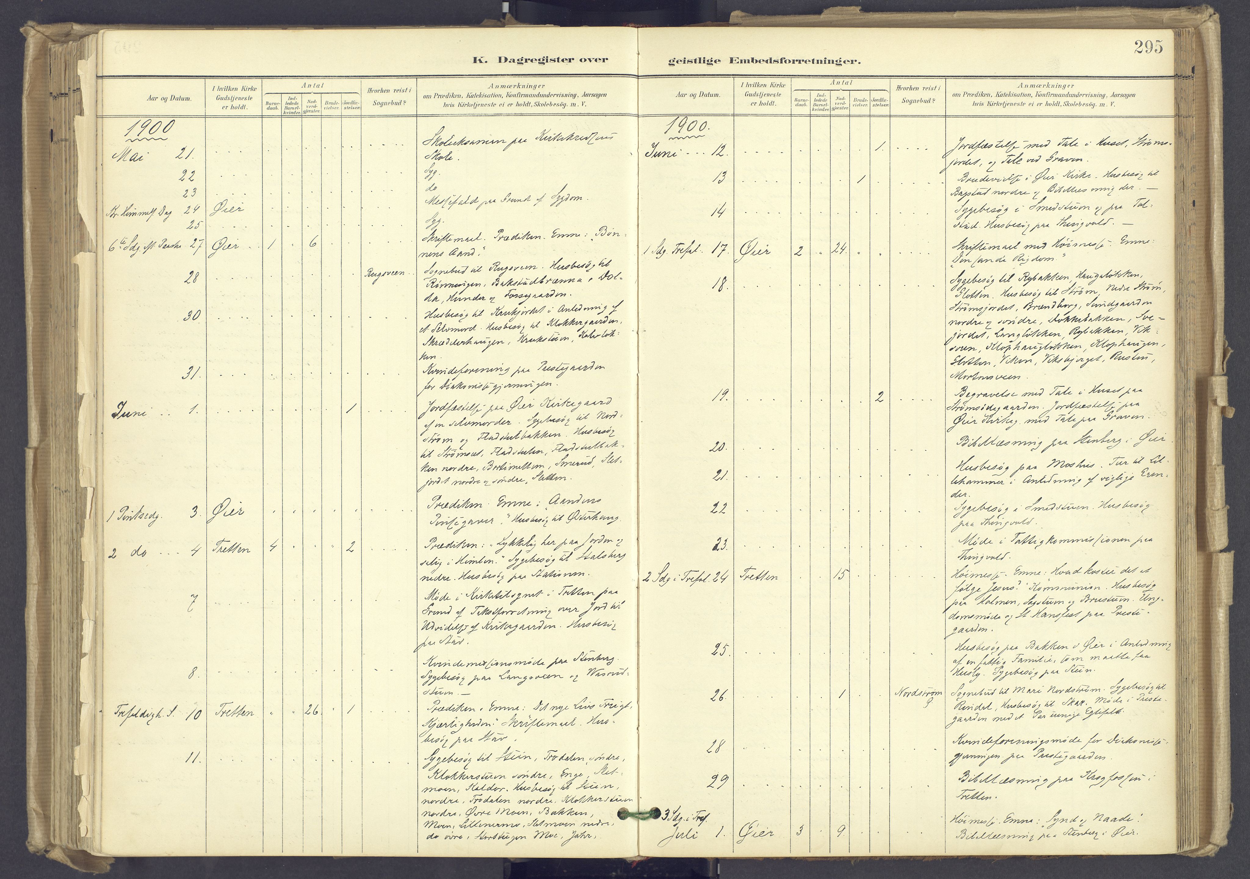 Øyer prestekontor, AV/SAH-PREST-084/H/Ha/Haa/L0012: Parish register (official) no. 12, 1897-1920, p. 295