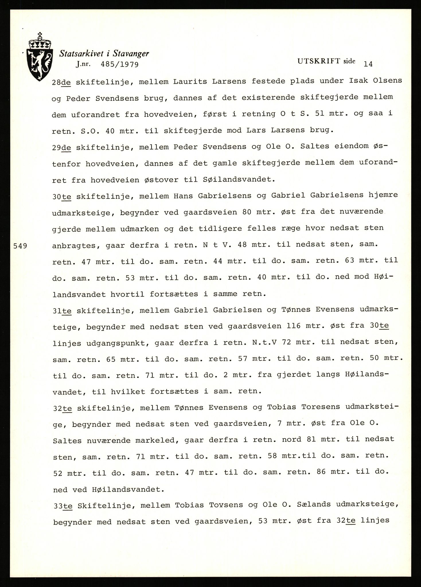 Statsarkivet i Stavanger, AV/SAST-A-101971/03/Y/Yj/L0041: Avskrifter sortert etter gårdsnavn: Hustveit i Vikedal - Høivik indre, 1750-1930, p. 409