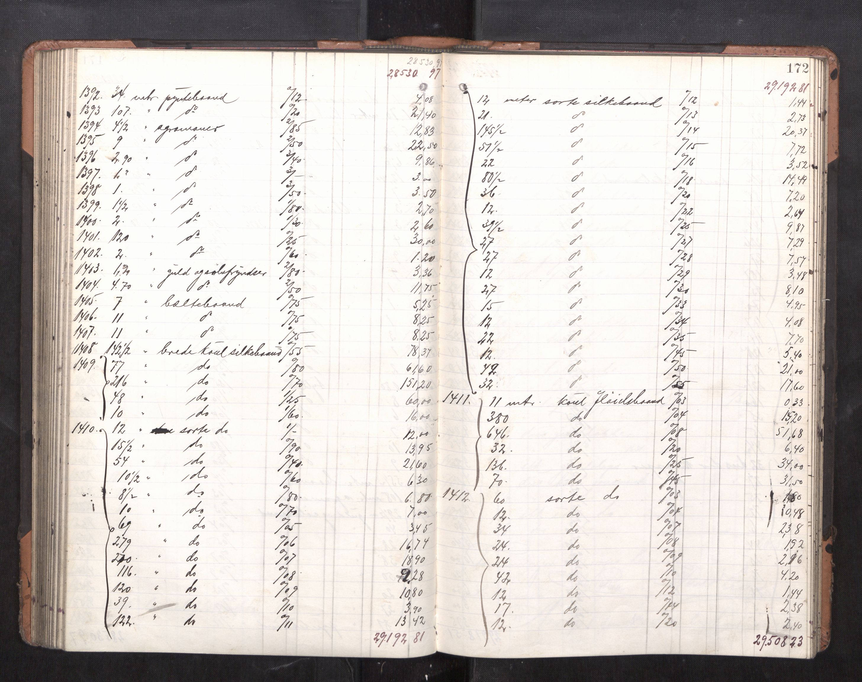 Trondheim byfogd, AV/SAT-A-0003/1/3/3C/L0026: Skifteregistreringsprotokoll - 18/4-2/12. (u/ register), 1907-1909, p. 172