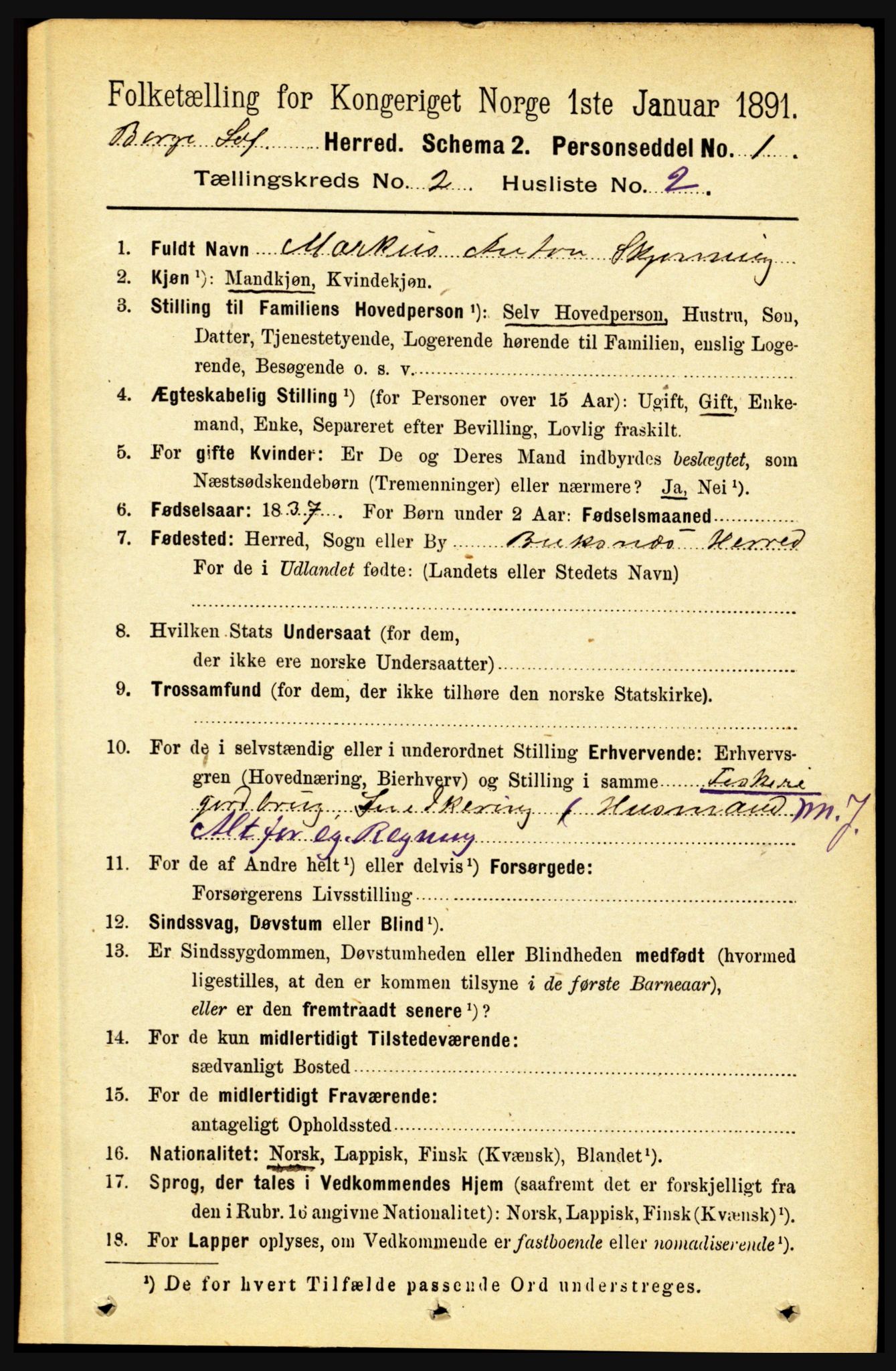 RA, 1891 census for 1862 Borge, 1891, p. 938