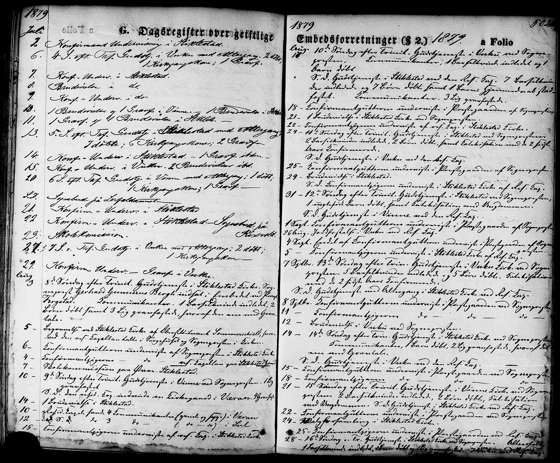 Ministerialprotokoller, klokkerbøker og fødselsregistre - Nord-Trøndelag, SAT/A-1458/723/L0242: Parish register (official) no. 723A11, 1870-1880, p. 502