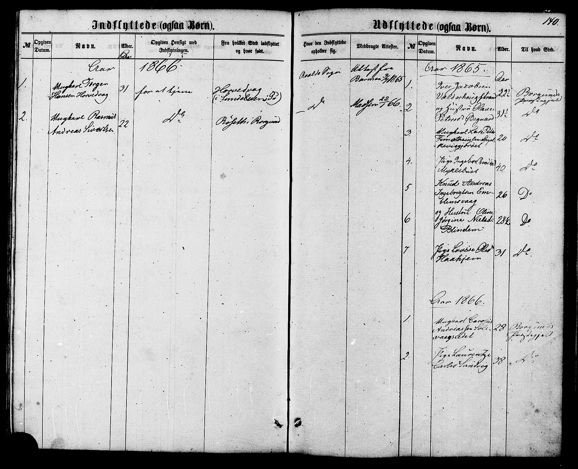 Ministerialprotokoller, klokkerbøker og fødselsregistre - Møre og Romsdal, SAT/A-1454/537/L0518: Parish register (official) no. 537A02, 1862-1876, p. 140