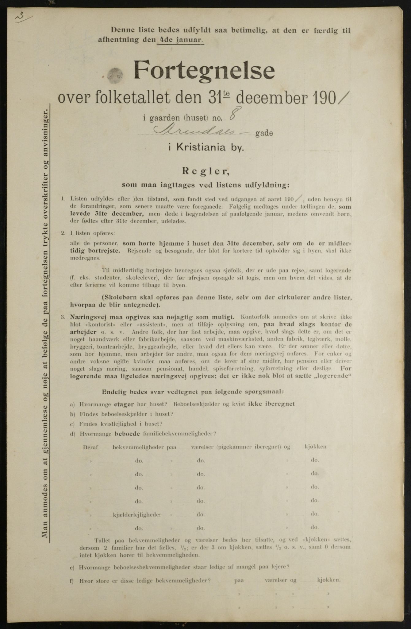 OBA, Municipal Census 1901 for Kristiania, 1901, p. 410