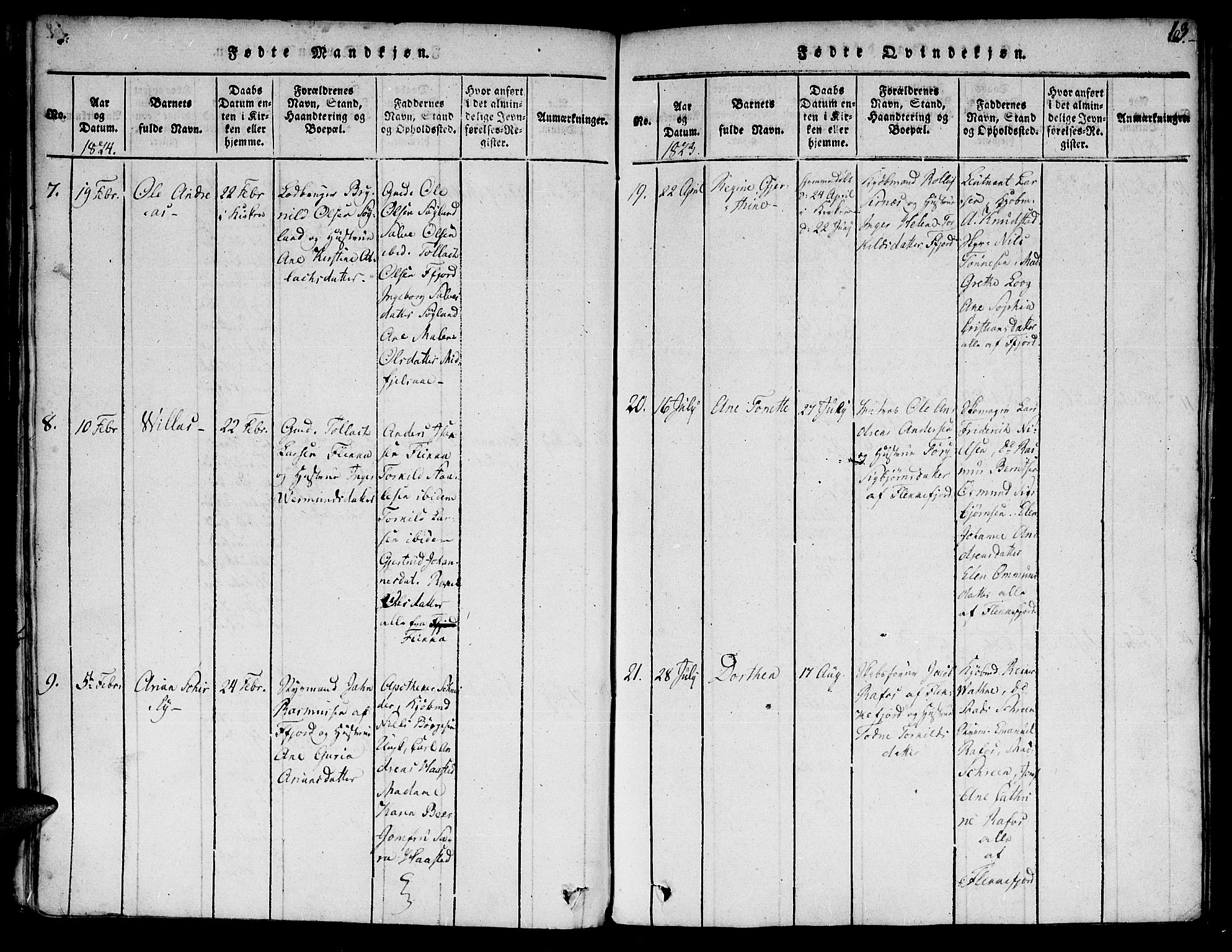 Flekkefjord sokneprestkontor, AV/SAK-1111-0012/F/Fa/Fac/L0002: Parish register (official) no. A 2, 1815-1826, p. 63