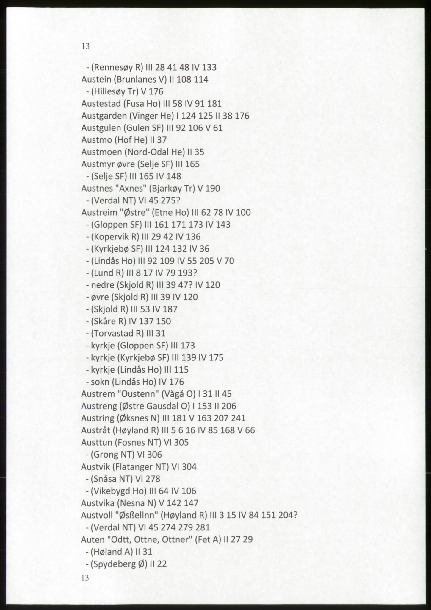 Publikasjoner utgitt av Arkivverket, PUBL/PUBL-001/C/0009: Stedsnavnregister, 1548-1567, p. 13