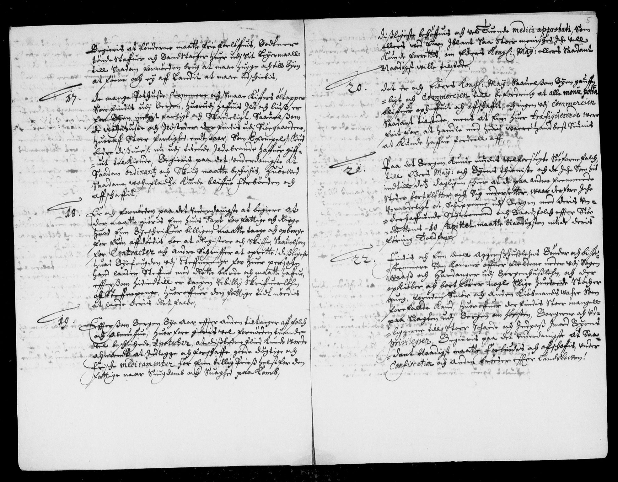 Danske Kanselli, Skapsaker, AV/RA-EA-4061/F/L0055: Skap 14, pakke 18A-18B, litra Ø, 1607-1704, p. 86