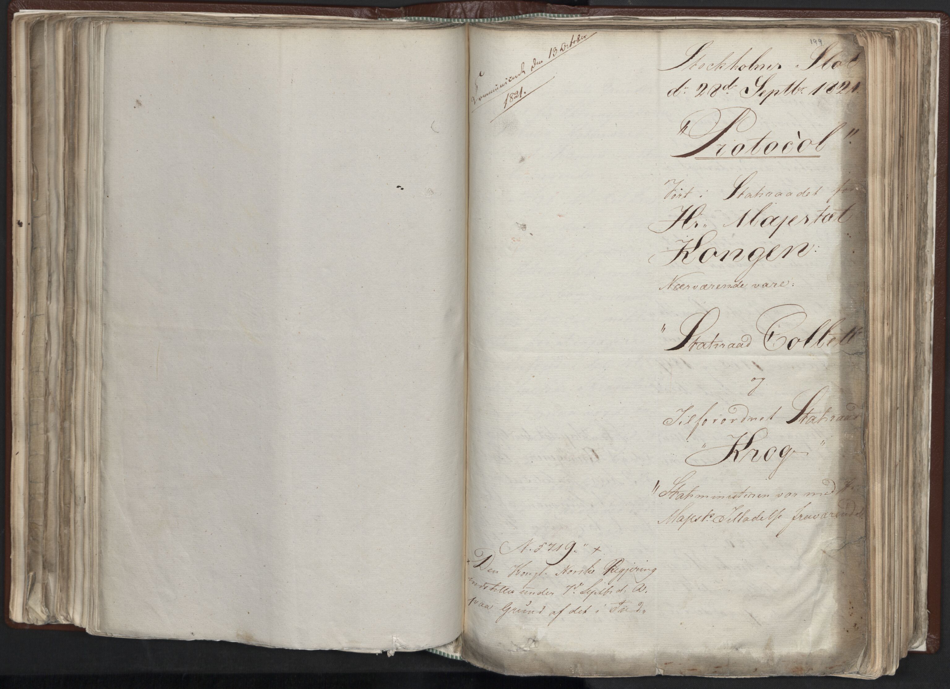Statsrådssekretariatet, AV/RA-S-1001/A/Ab/L0012: Kgl. res. nr. 5679-6008 II, 1821, p. 198b-199a