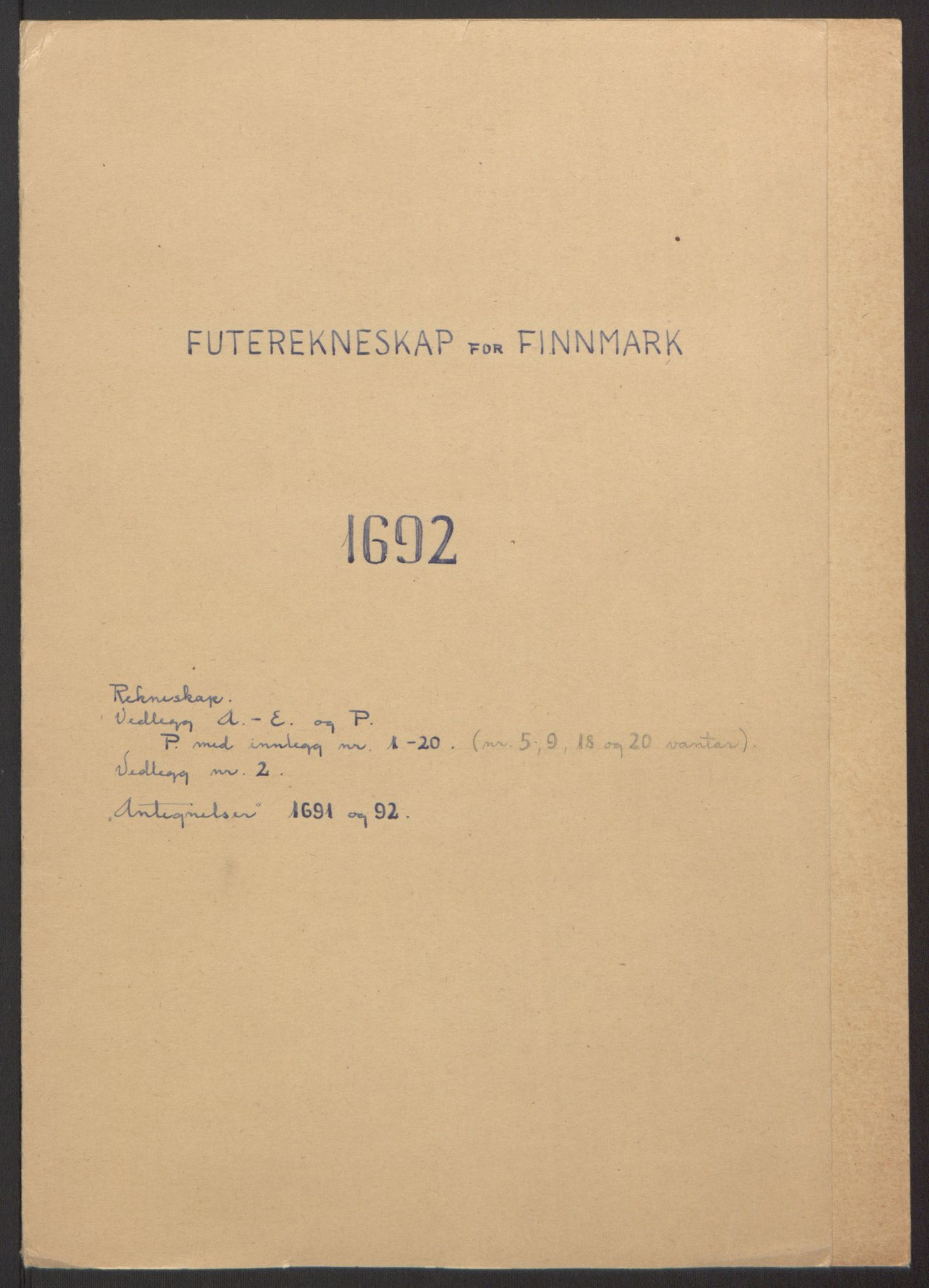 Rentekammeret inntil 1814, Reviderte regnskaper, Fogderegnskap, RA/EA-4092/R69/L4851: Fogderegnskap Finnmark/Vardøhus, 1691-1700, p. 132