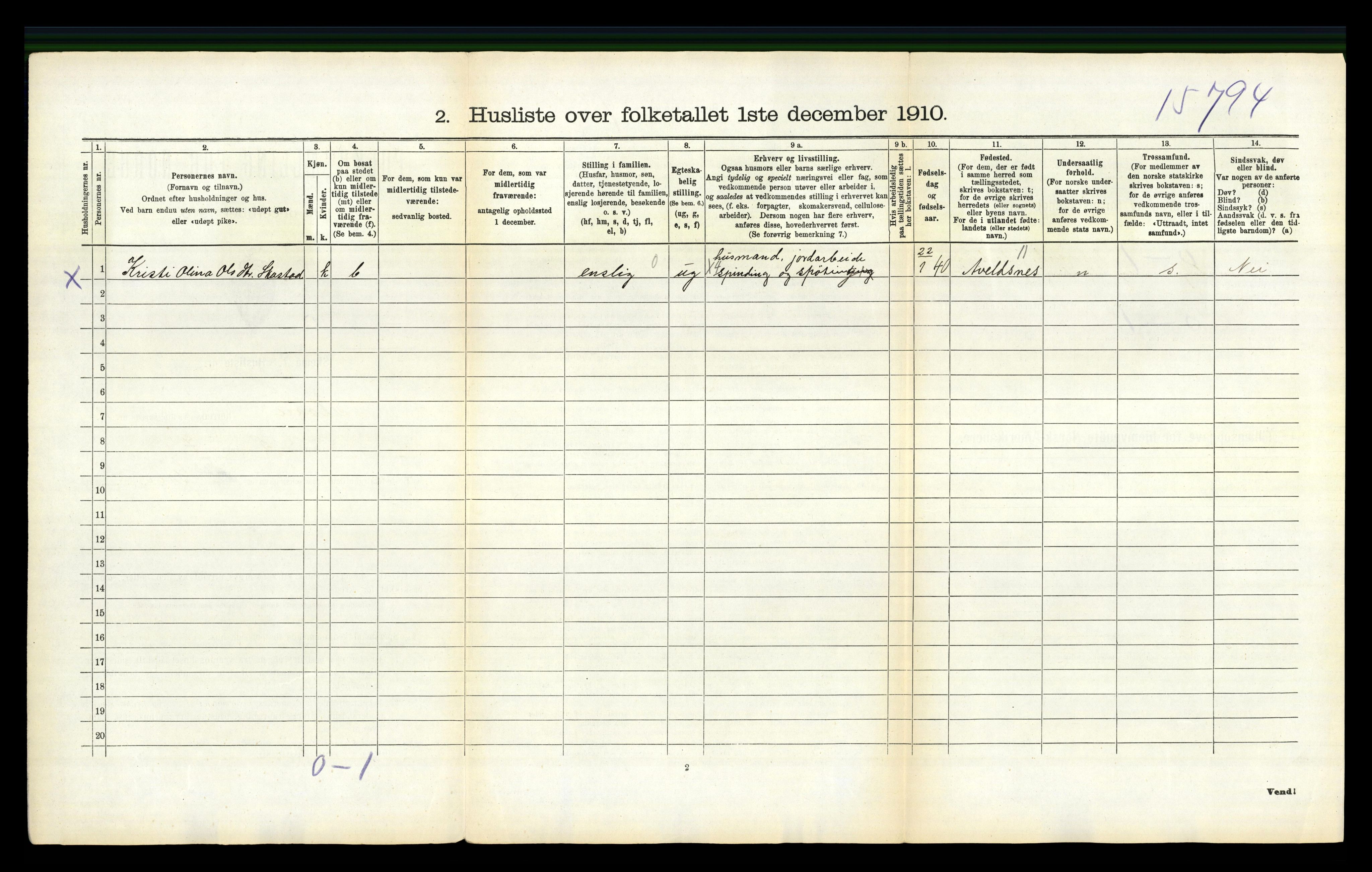 RA, 1910 census for Skåre, 1910, p. 73