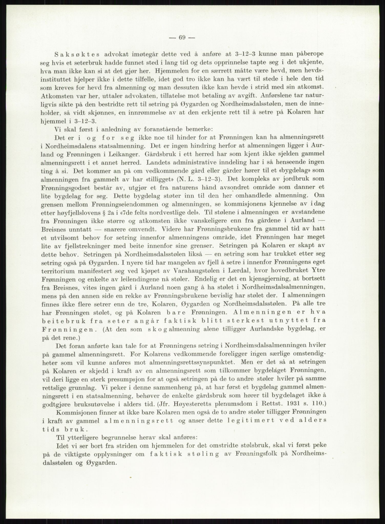 Høyfjellskommisjonen, RA/S-1546/X/Xa/L0001: Nr. 1-33, 1909-1953, p. 3318