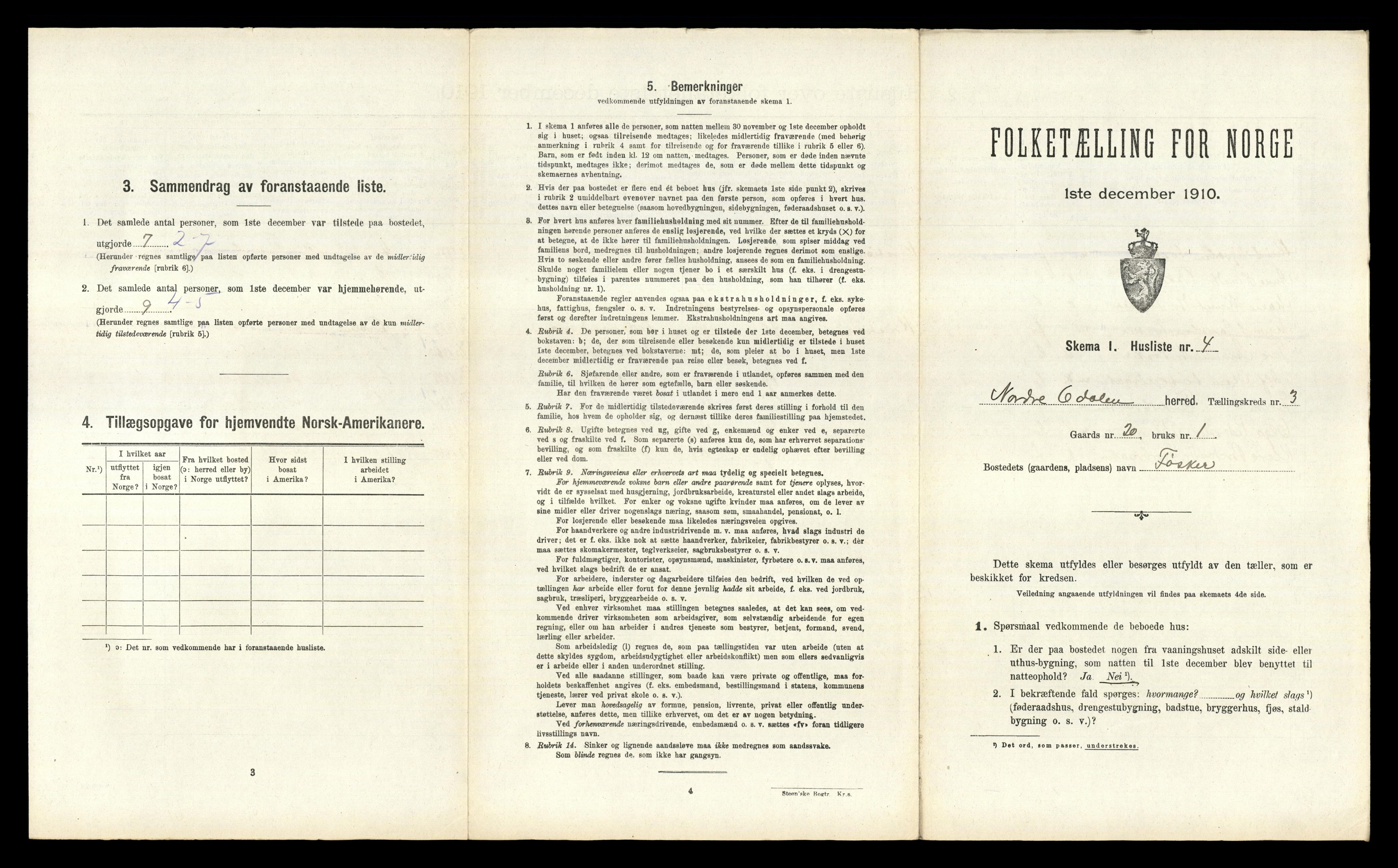 RA, 1910 census for Nord-Odal, 1910, p. 347