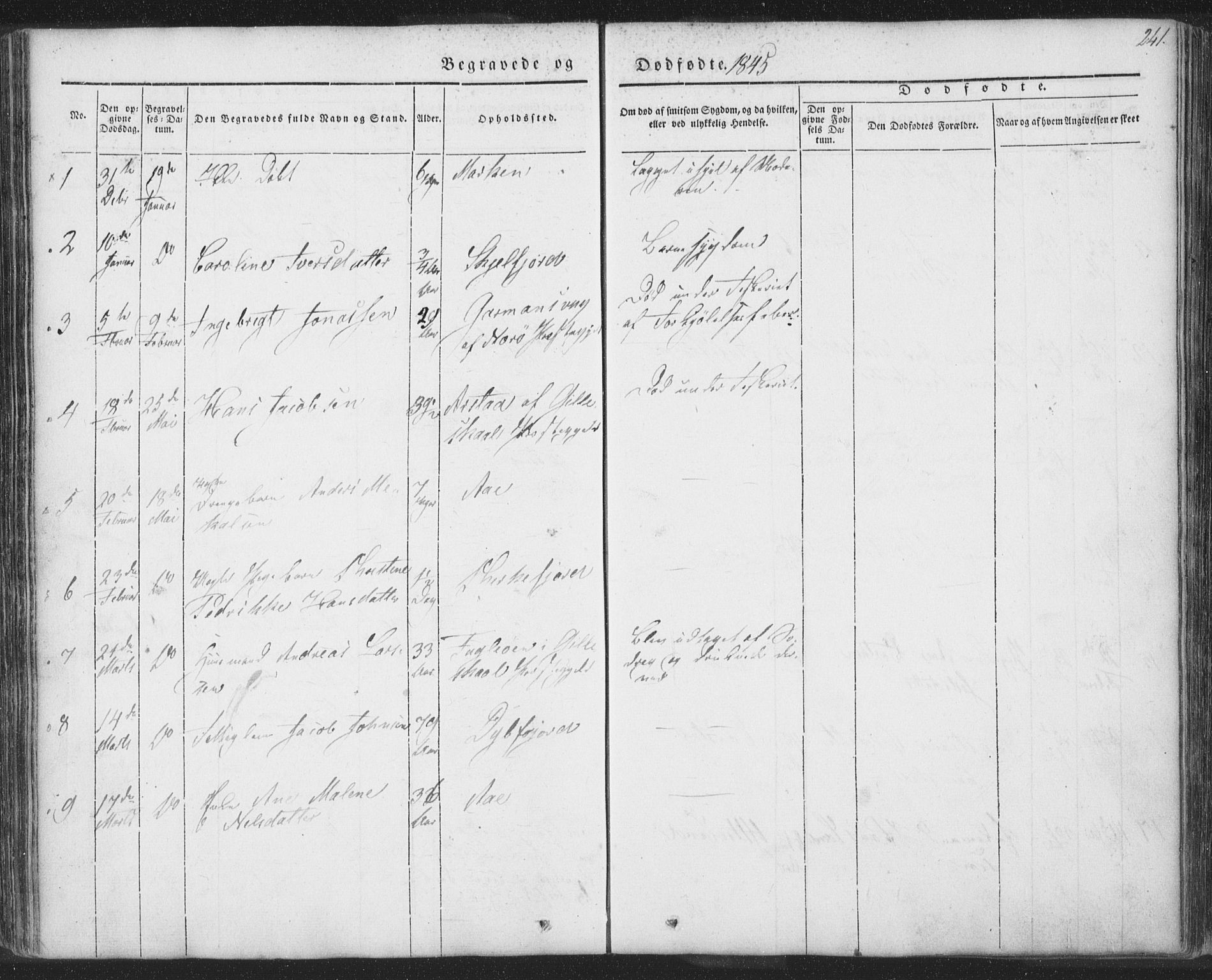Ministerialprotokoller, klokkerbøker og fødselsregistre - Nordland, SAT/A-1459/885/L1202: Parish register (official) no. 885A03, 1838-1859, p. 241