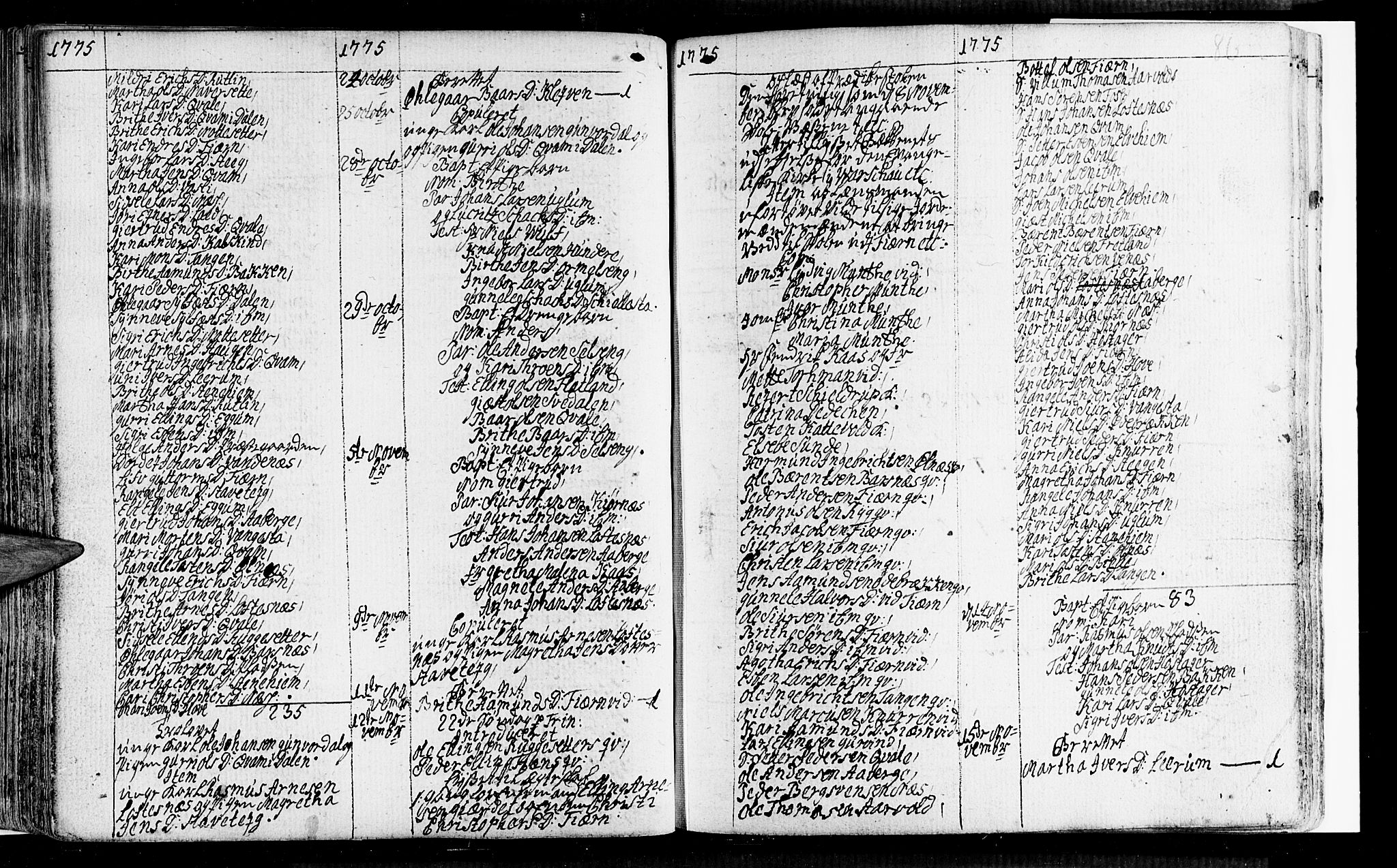 Sogndal sokneprestembete, SAB/A-81301/H/Haa/Haaa/L0005: Parish register (official) no. A 5, 1768-1782, p. 86