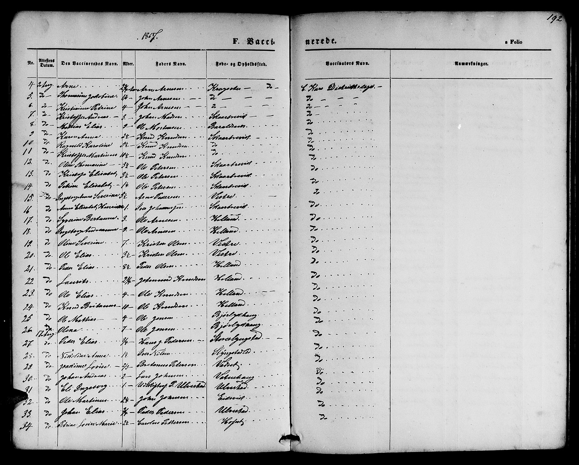 Ministerialprotokoller, klokkerbøker og fødselsregistre - Møre og Romsdal, AV/SAT-A-1454/525/L0375: Parish register (copy) no. 525C01, 1865-1879, p. 192