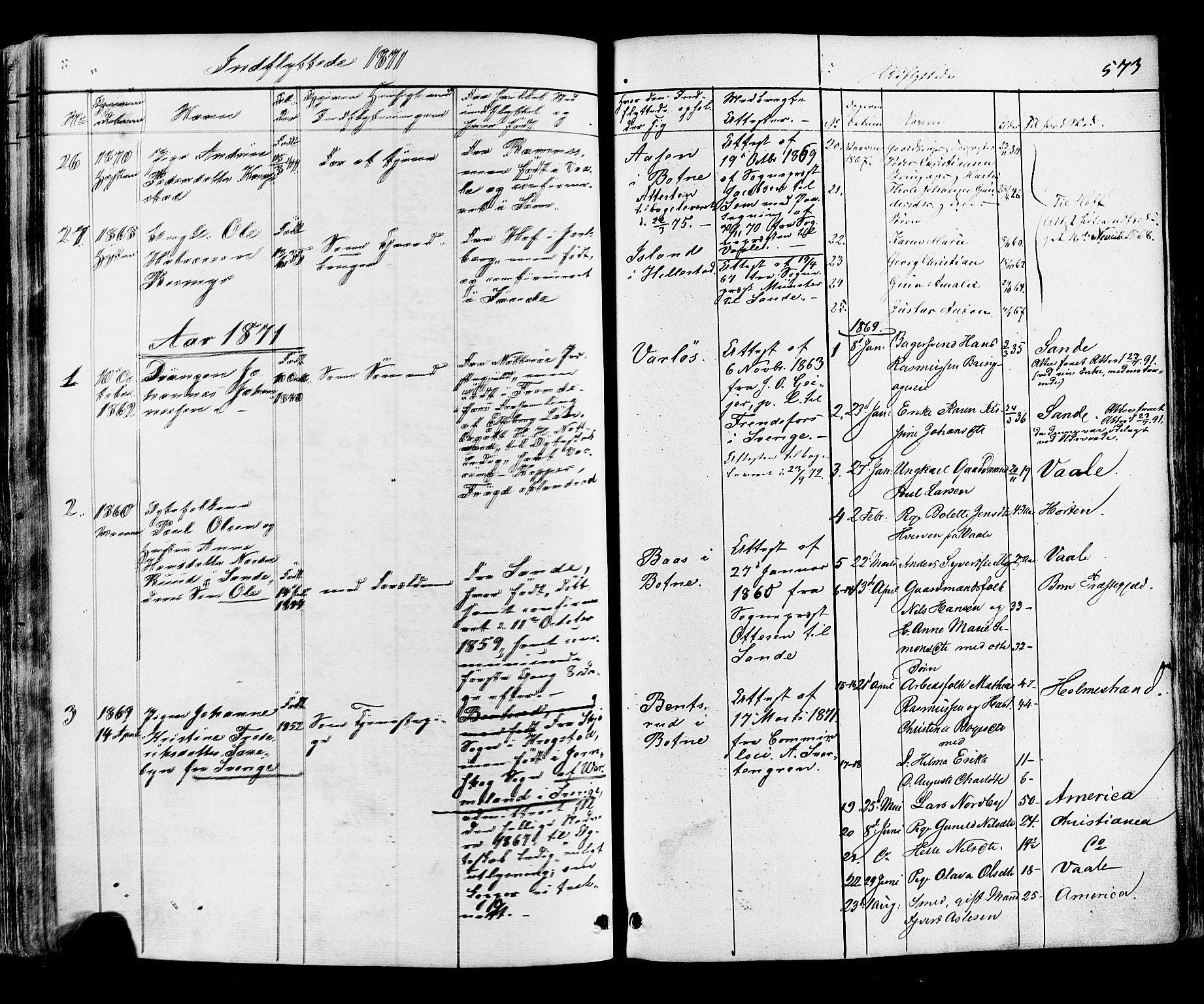 Botne kirkebøker, AV/SAKO-A-340/F/Fa/L0006: Parish register (official) no. I 6, 1836-1877, p. 573