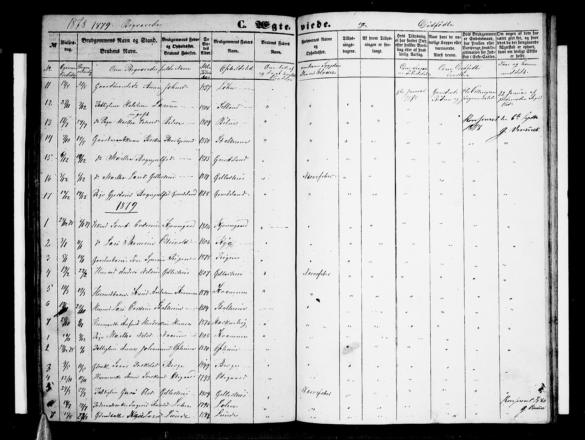 Vossestrand Sokneprestembete, AV/SAB-A-79101/H/Hab: Parish register (copy) no. A 1, 1855-1879