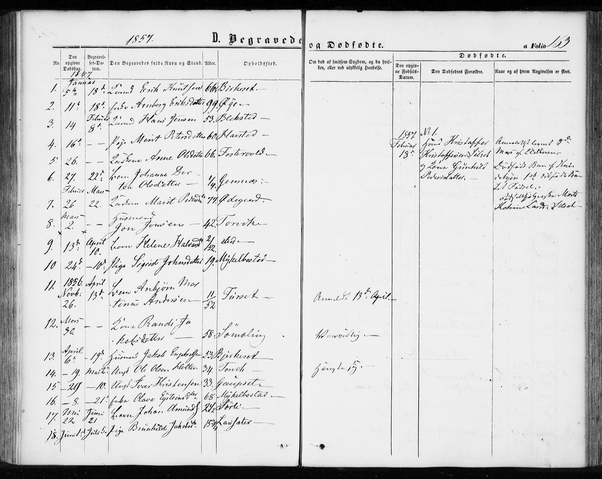 Ministerialprotokoller, klokkerbøker og fødselsregistre - Møre og Romsdal, SAT/A-1454/584/L0965: Parish register (official) no. 584A05, 1857-1868, p. 163