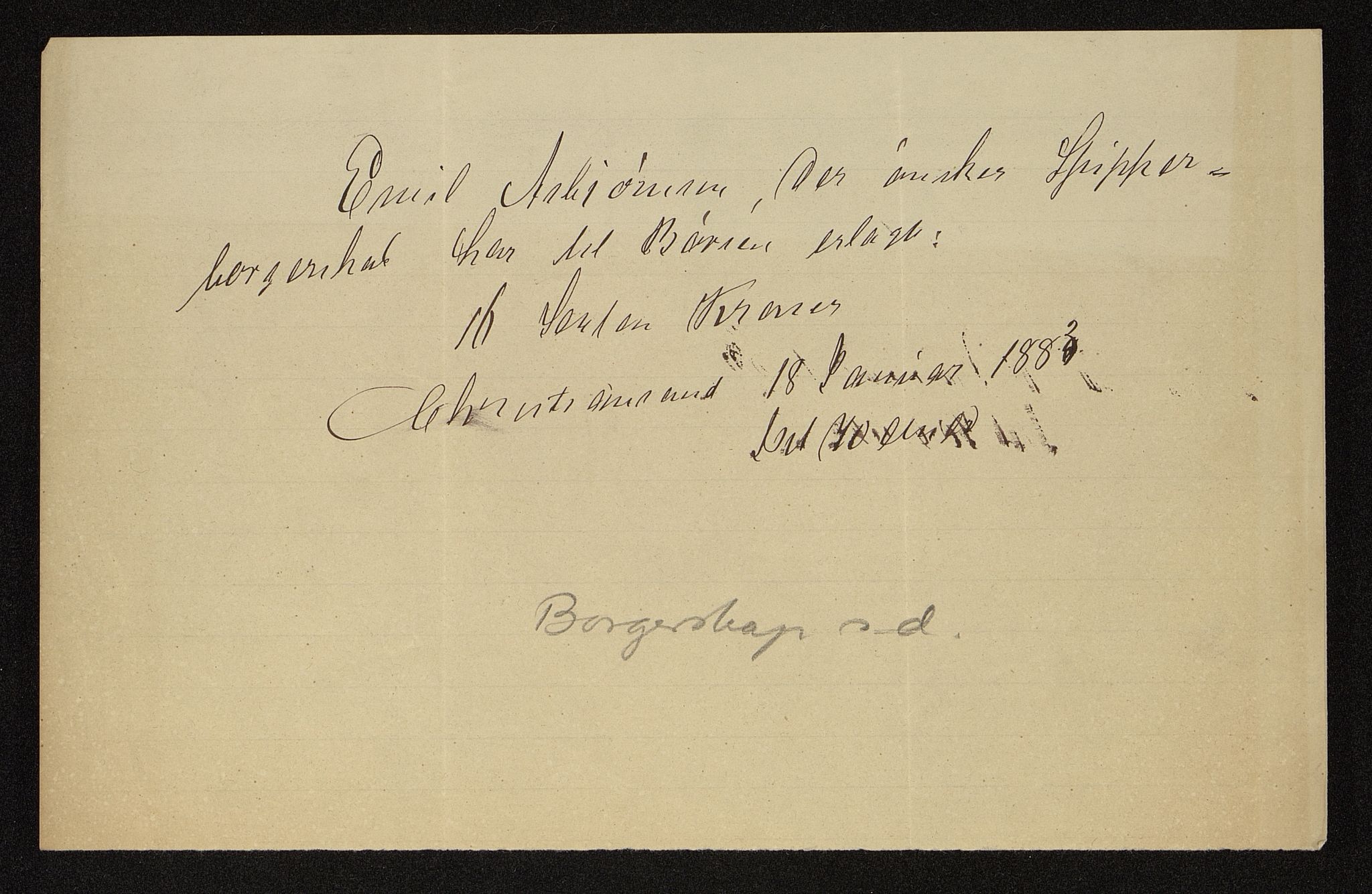 Kristiansand By - Magistraten, ARKSOR/1001KG122/G/Gc/L0009: Borgerbrev, 1877-1901