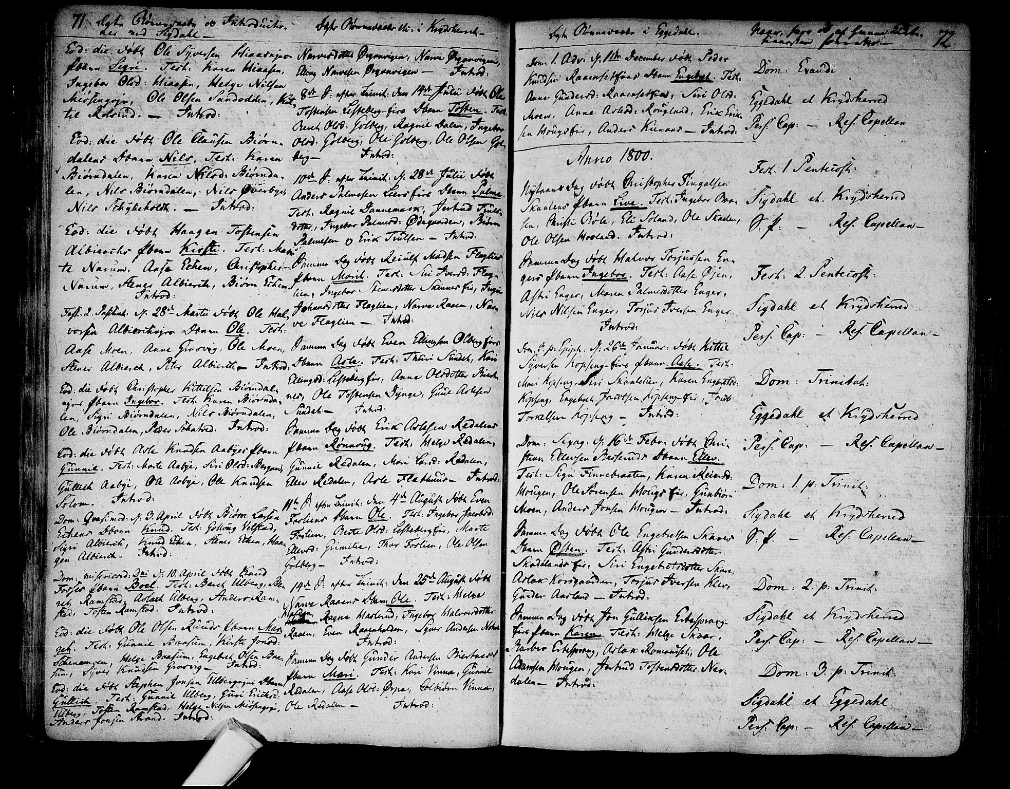 Sigdal kirkebøker, SAKO/A-245/F/Fa/L0003: Parish register (official) no. I 3, 1793-1811, p. 71-72