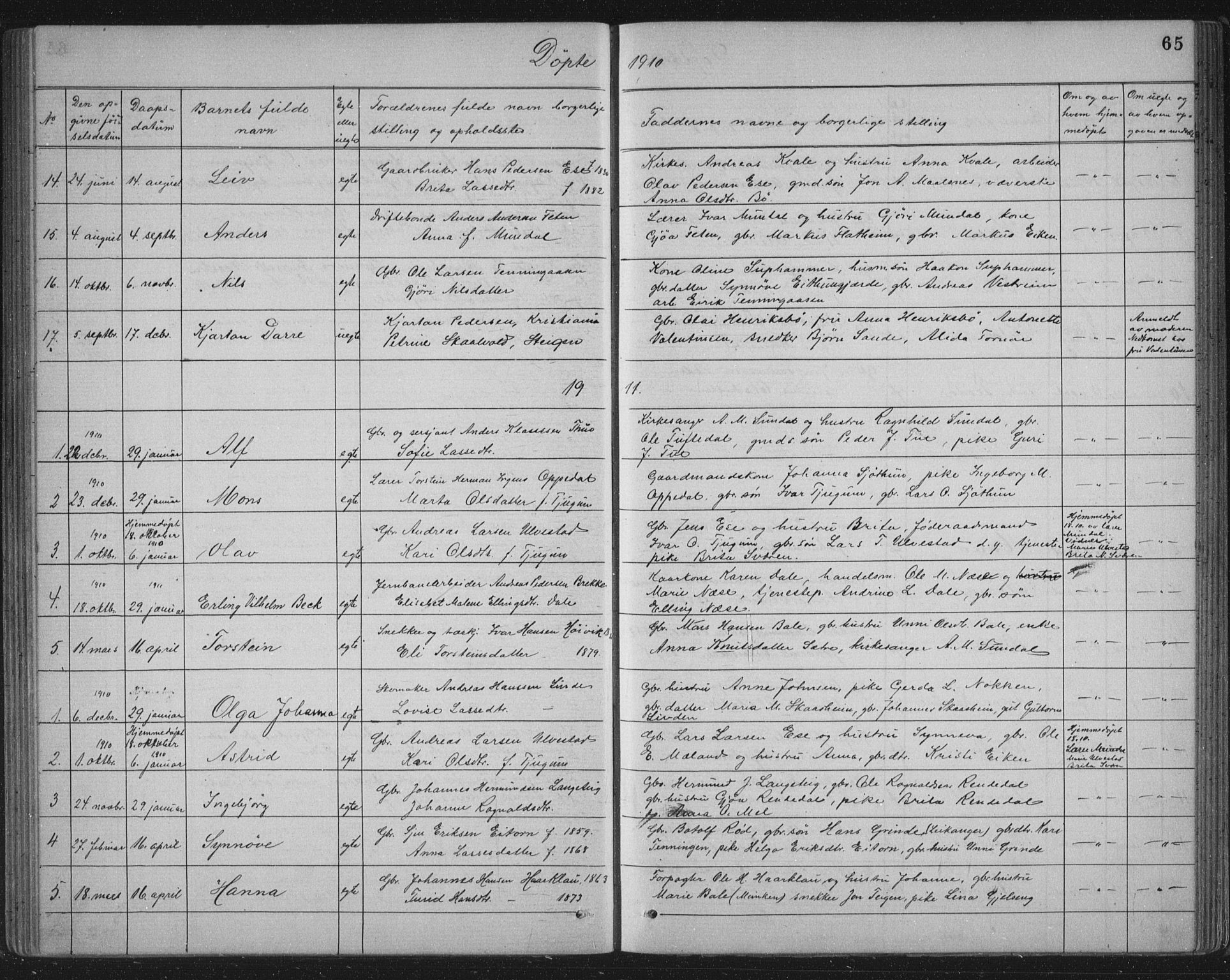 Balestrand sokneprestembete, AV/SAB-A-79601/H/Hab/Haba/L0002: Parish register (copy) no. A 2, 1880-1919, p. 65