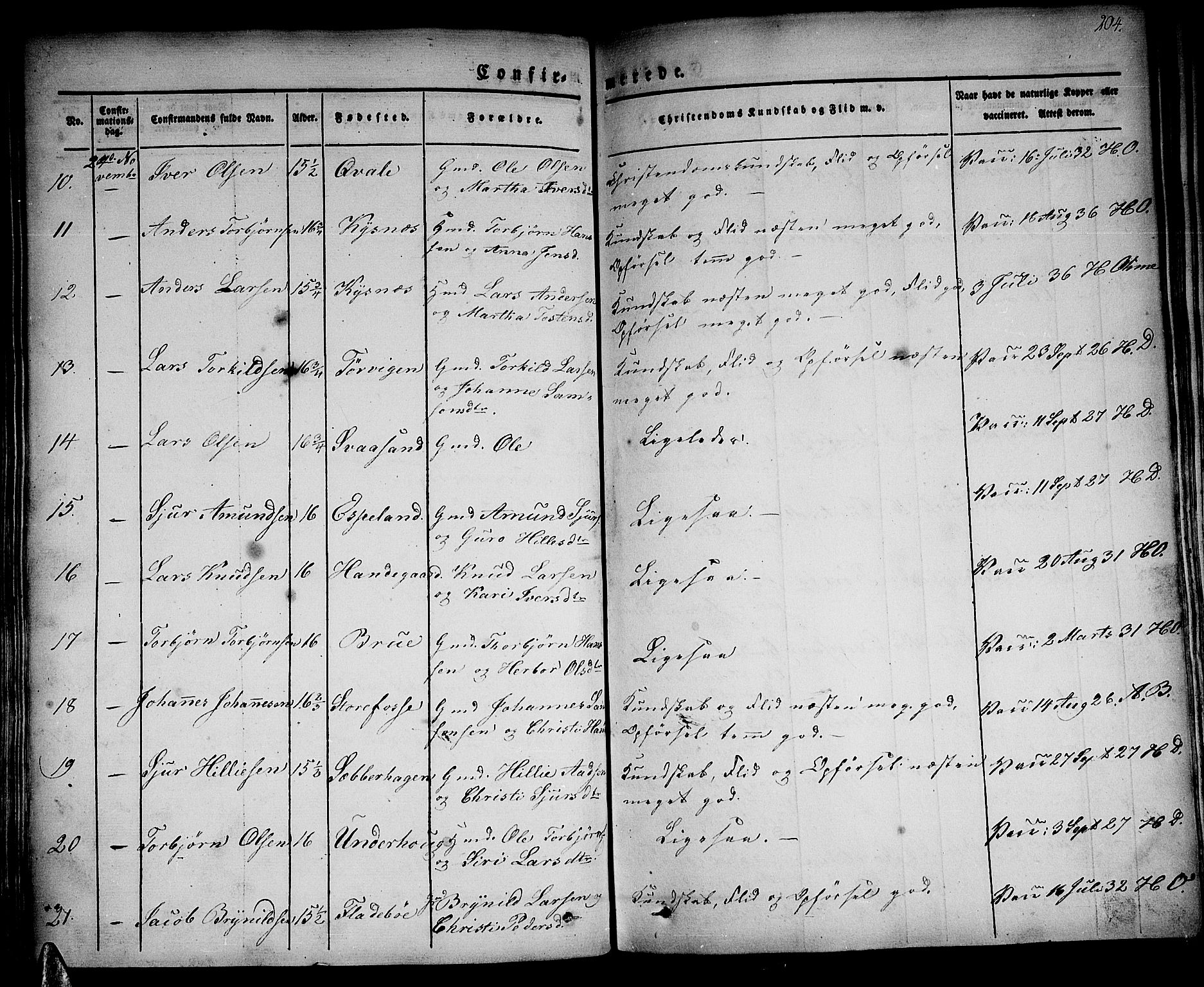 Strandebarm sokneprestembete, AV/SAB-A-78401/H/Haa: Parish register (official) no. A 6, 1826-1843, p. 204