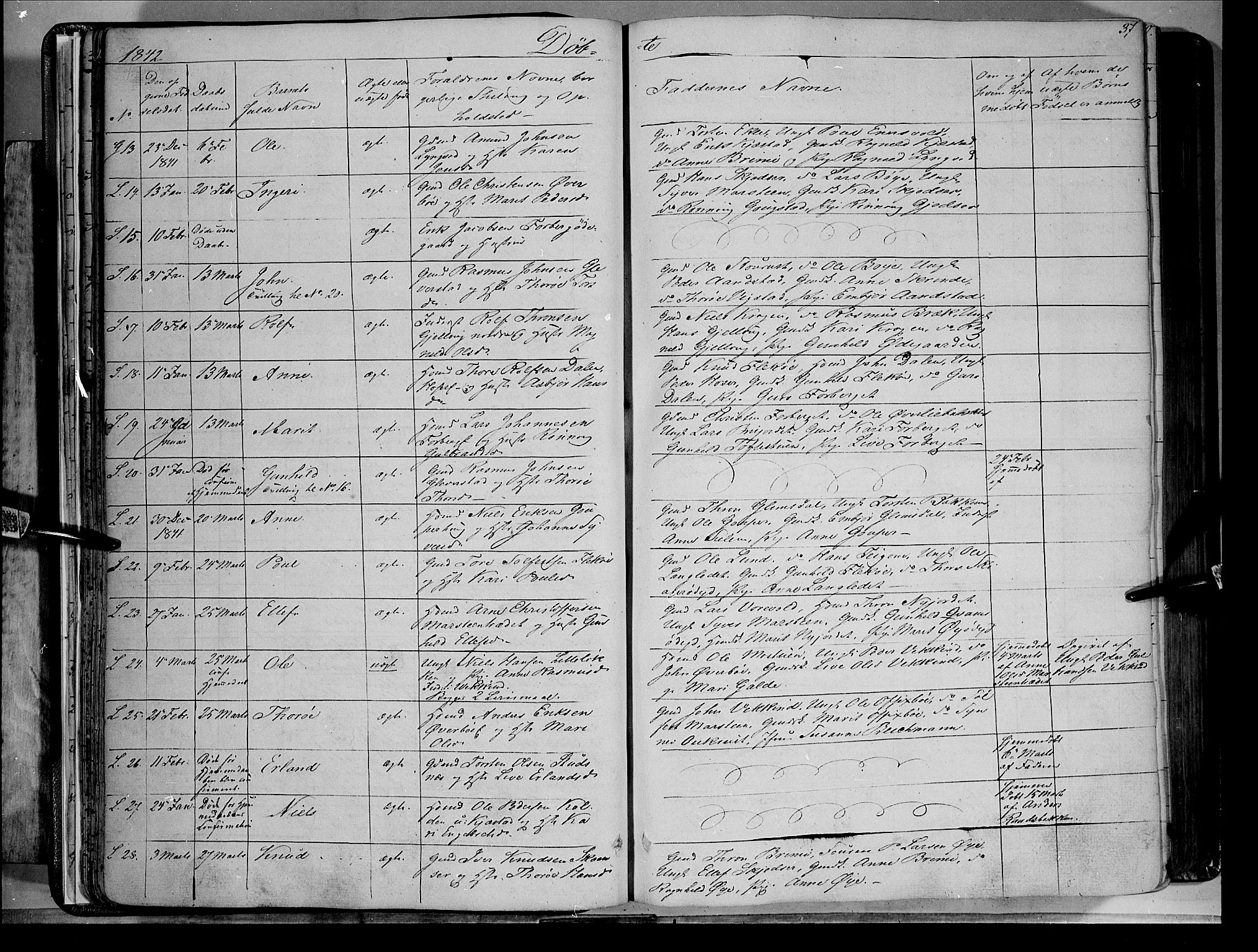 Lom prestekontor, SAH/PREST-070/K/L0006: Parish register (official) no. 6A, 1837-1863, p. 37