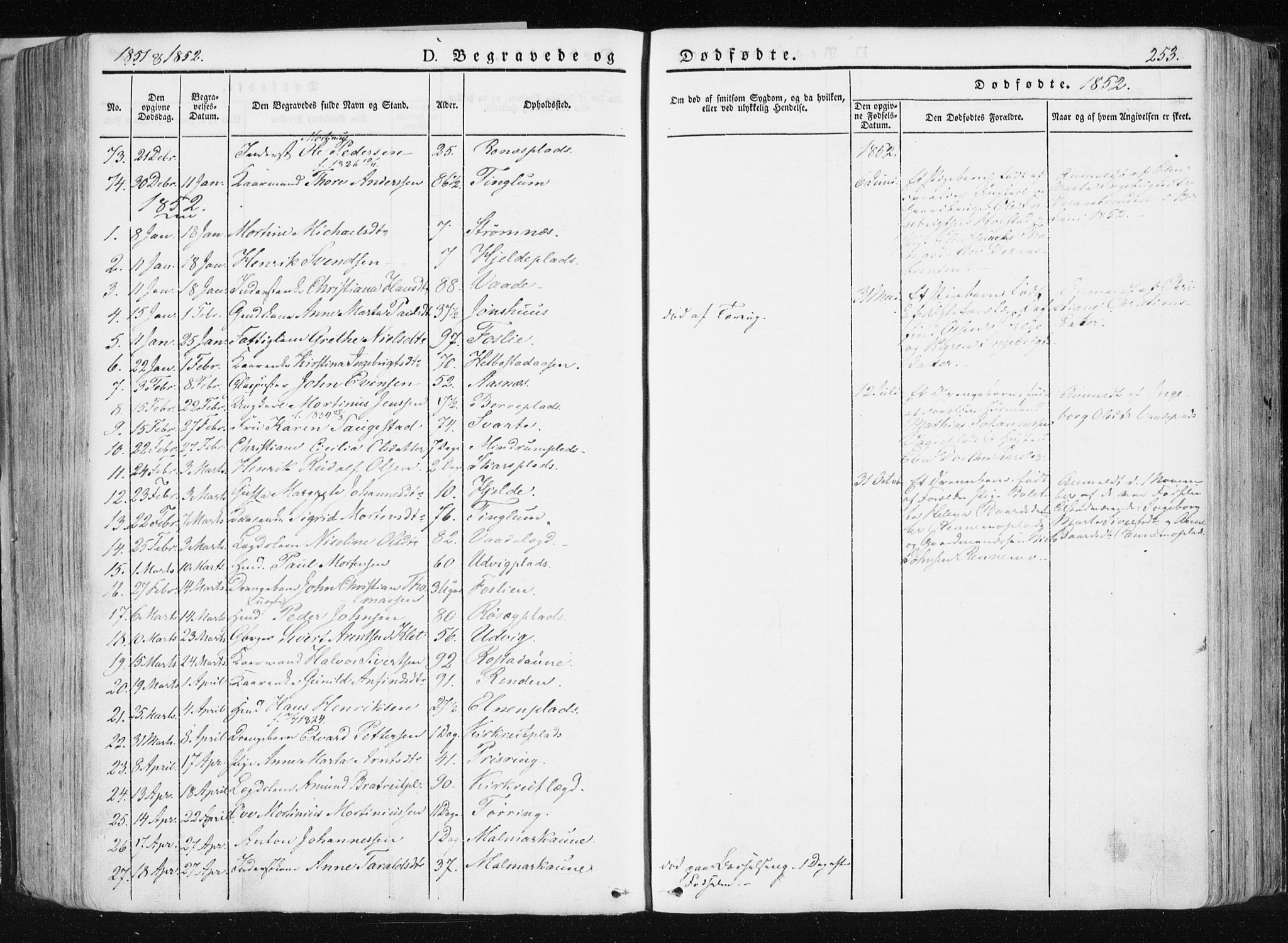 Ministerialprotokoller, klokkerbøker og fødselsregistre - Nord-Trøndelag, SAT/A-1458/741/L0393: Parish register (official) no. 741A07, 1849-1863, p. 253