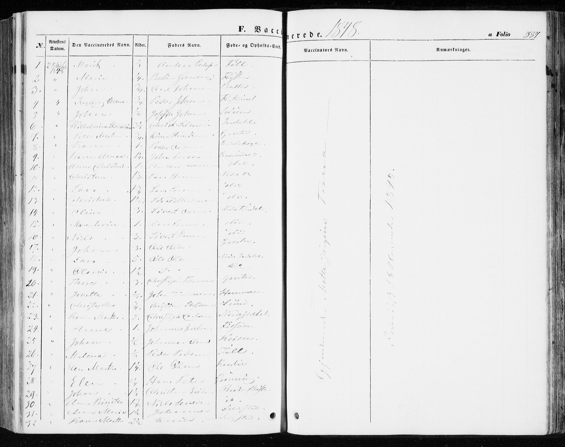 Ministerialprotokoller, klokkerbøker og fødselsregistre - Sør-Trøndelag, SAT/A-1456/646/L0611: Parish register (official) no. 646A09, 1848-1857, p. 387