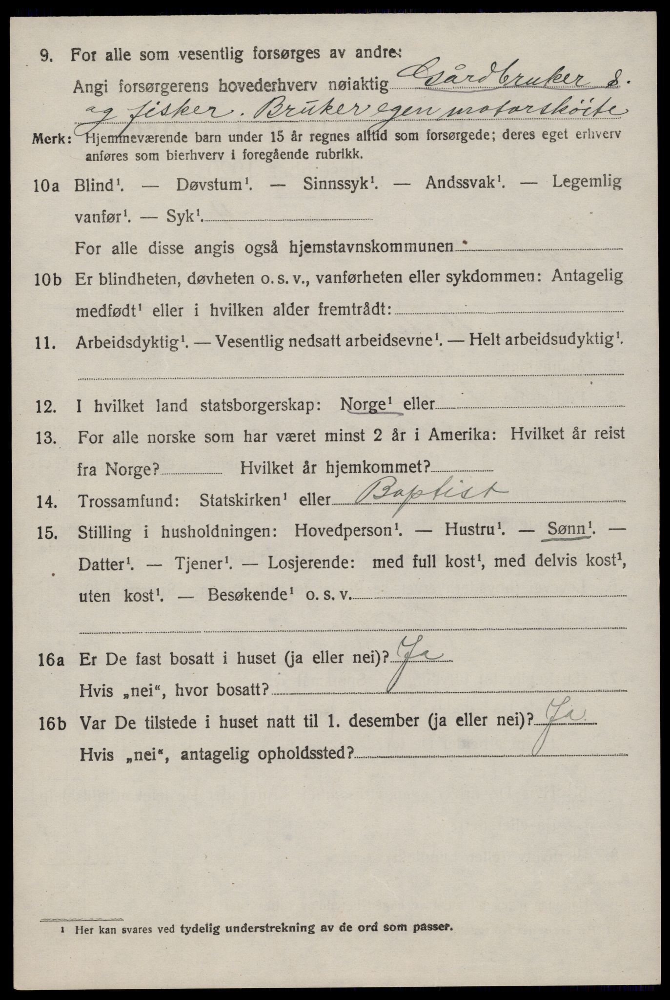 SAST, 1920 census for Eigersund, 1920, p. 1666