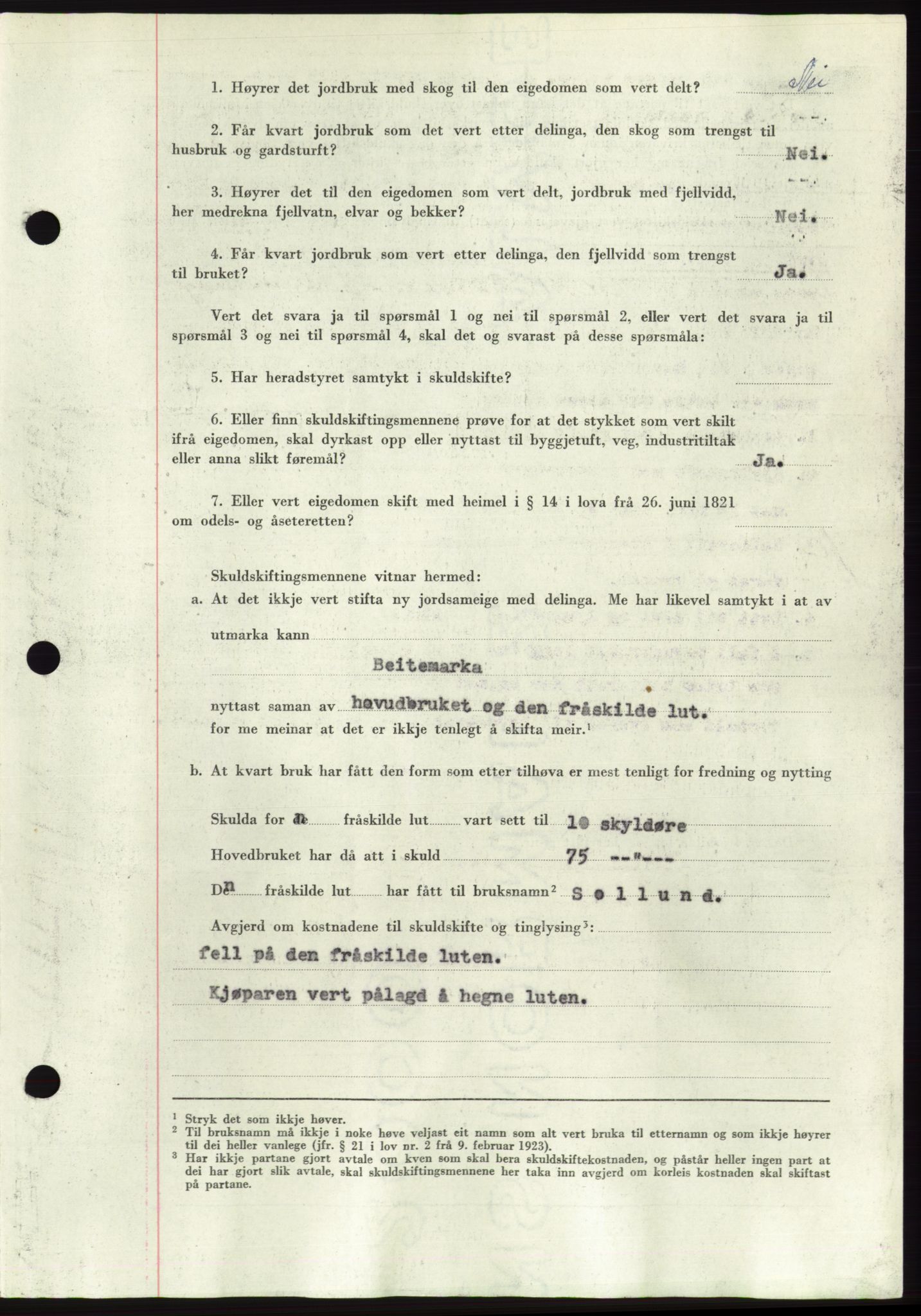 Søre Sunnmøre sorenskriveri, AV/SAT-A-4122/1/2/2C/L0082: Mortgage book no. 8A, 1948-1948, Diary no: : 1201/1948