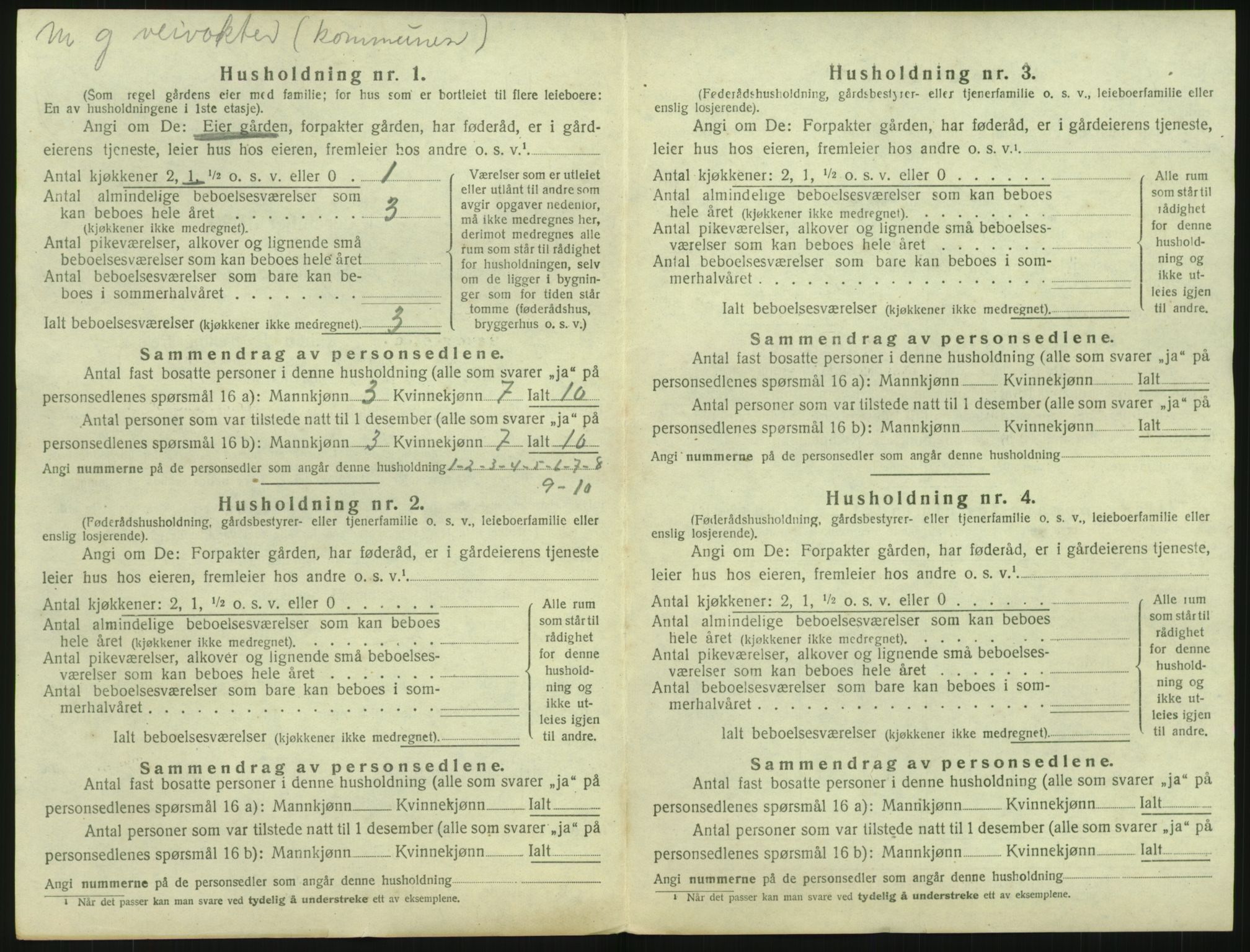 SAH, 1920 census for Torpa, 1920, p. 40