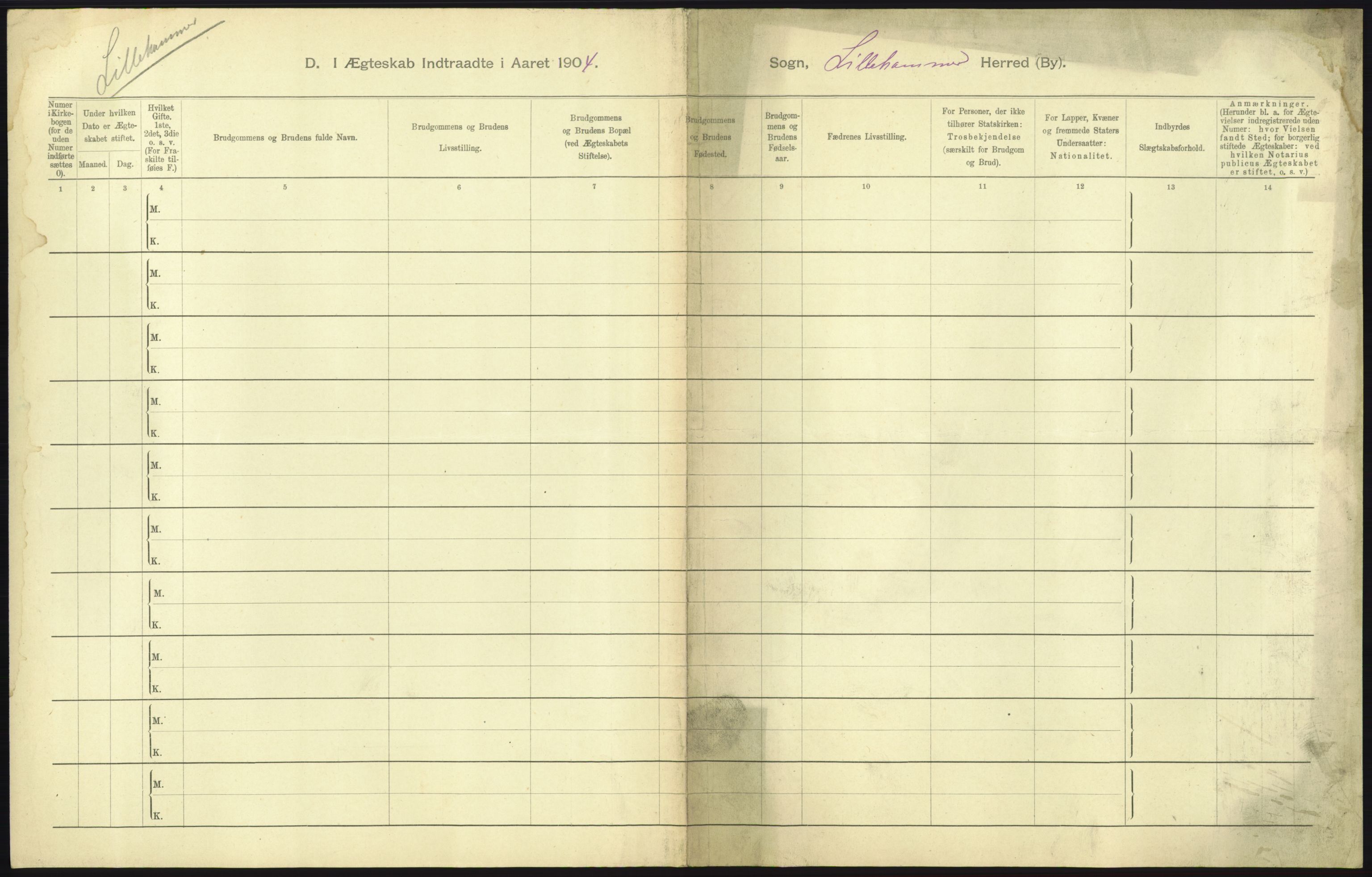 Statistisk sentralbyrå, Sosiodemografiske emner, Befolkning, AV/RA-S-2228/D/Df/Dfa/Dfab/L0006: Kristians amt: Fødte, gifte, døde, 1904, p. 835