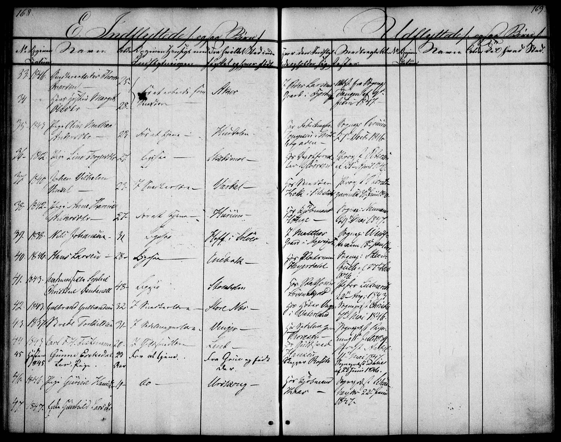 Oslo domkirke Kirkebøker, AV/SAO-A-10752/F/Fa/L0028: Parish register (official) no. 28, 1840-1876, p. 168-169