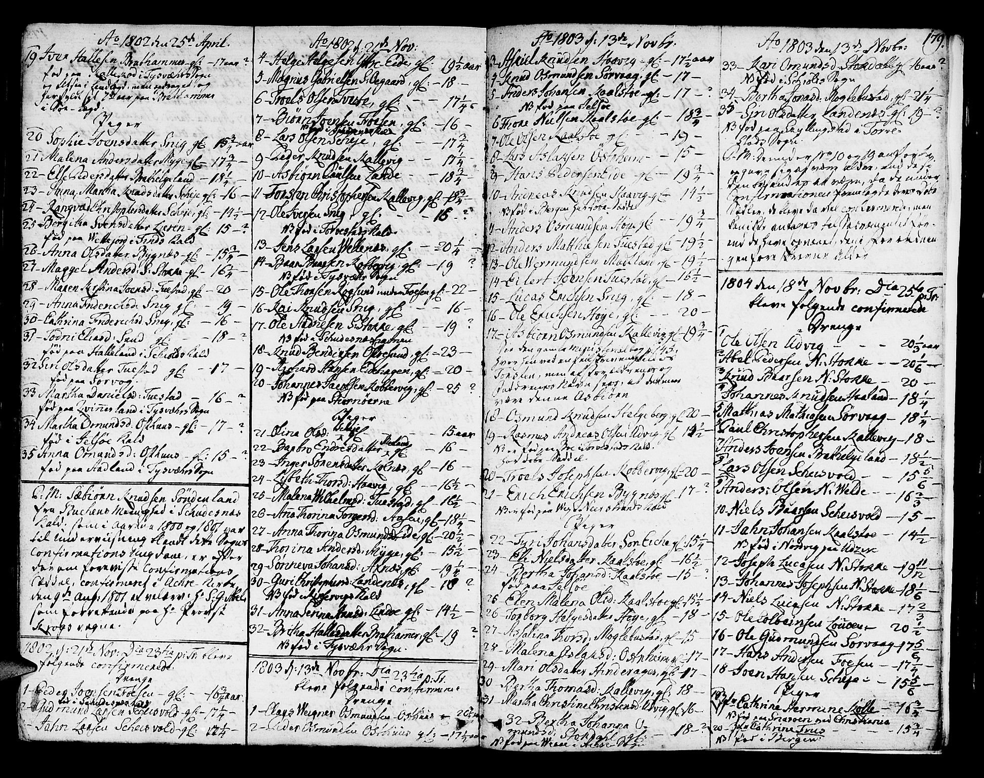 Avaldsnes sokneprestkontor, SAST/A -101851/H/Ha/Haa/L0003: Parish register (official) no. A 3, 1801-1817, p. 179