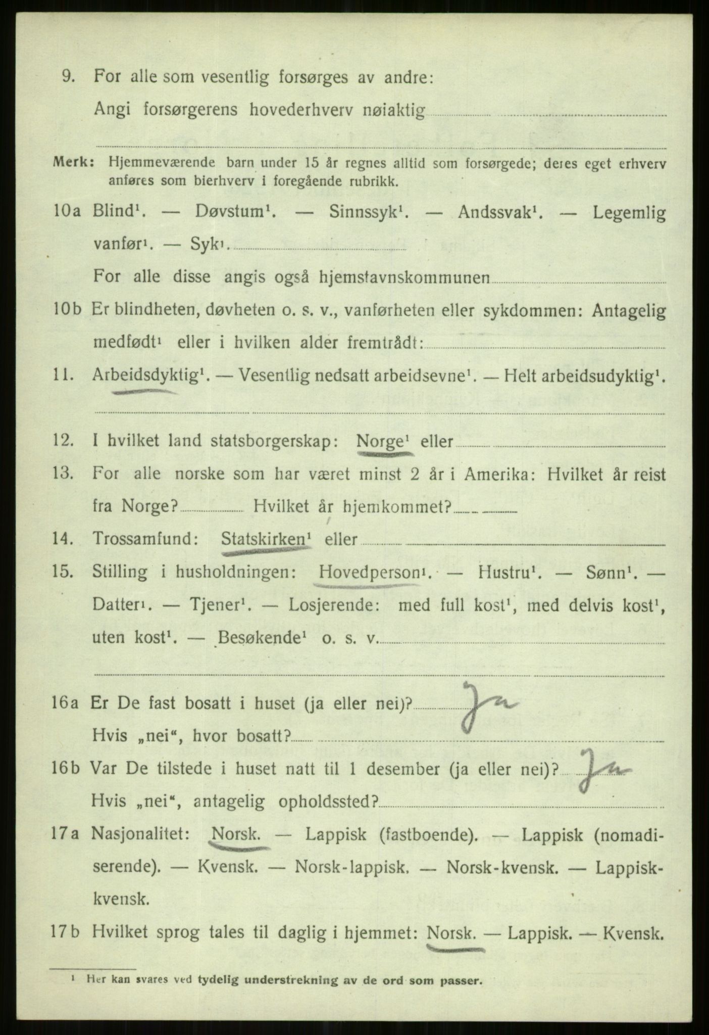 SATØ, 1920 census for Karlsøy, 1920, p. 1742