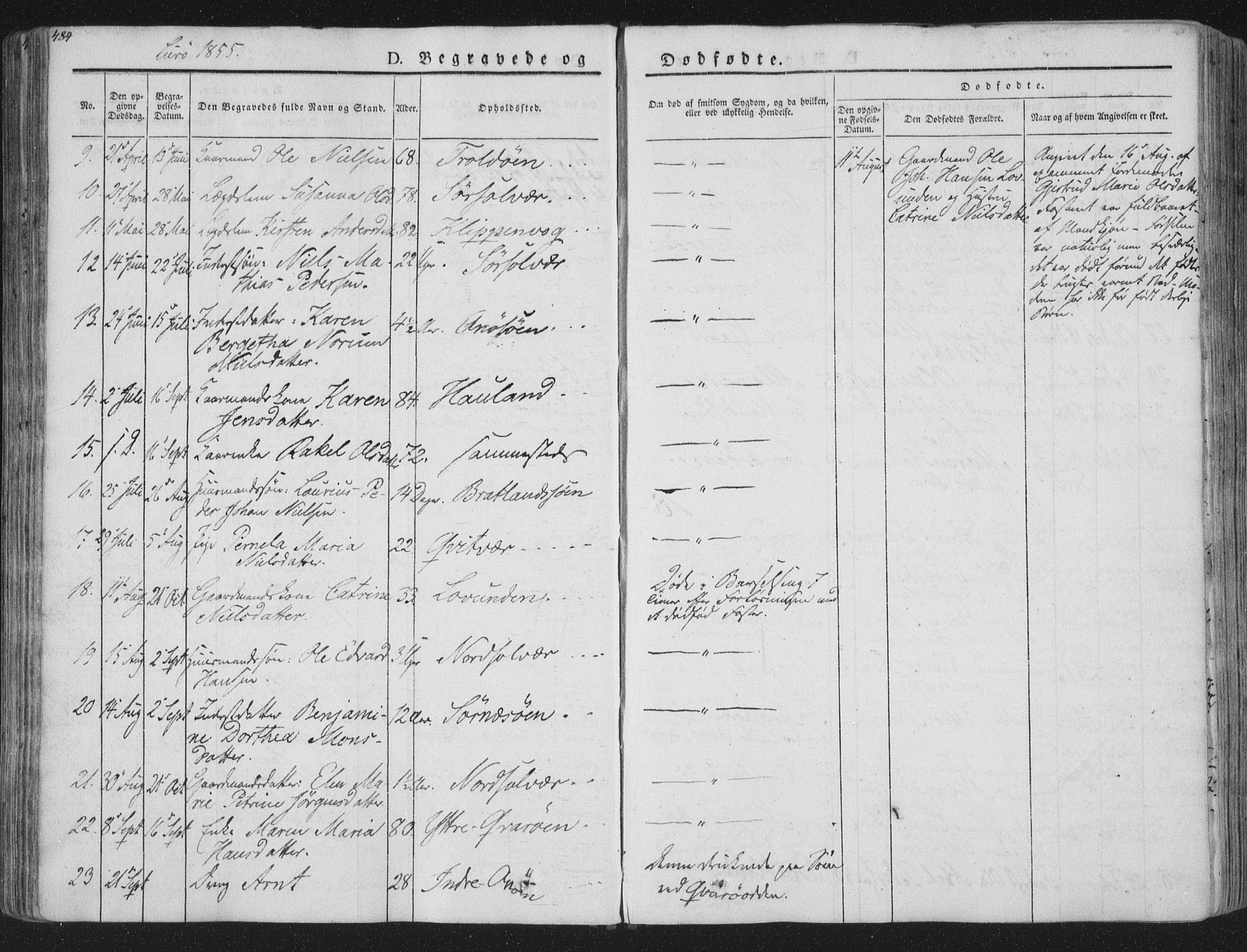 Ministerialprotokoller, klokkerbøker og fødselsregistre - Nordland, SAT/A-1459/839/L0566: Parish register (official) no. 839A03, 1825-1862, p. 484