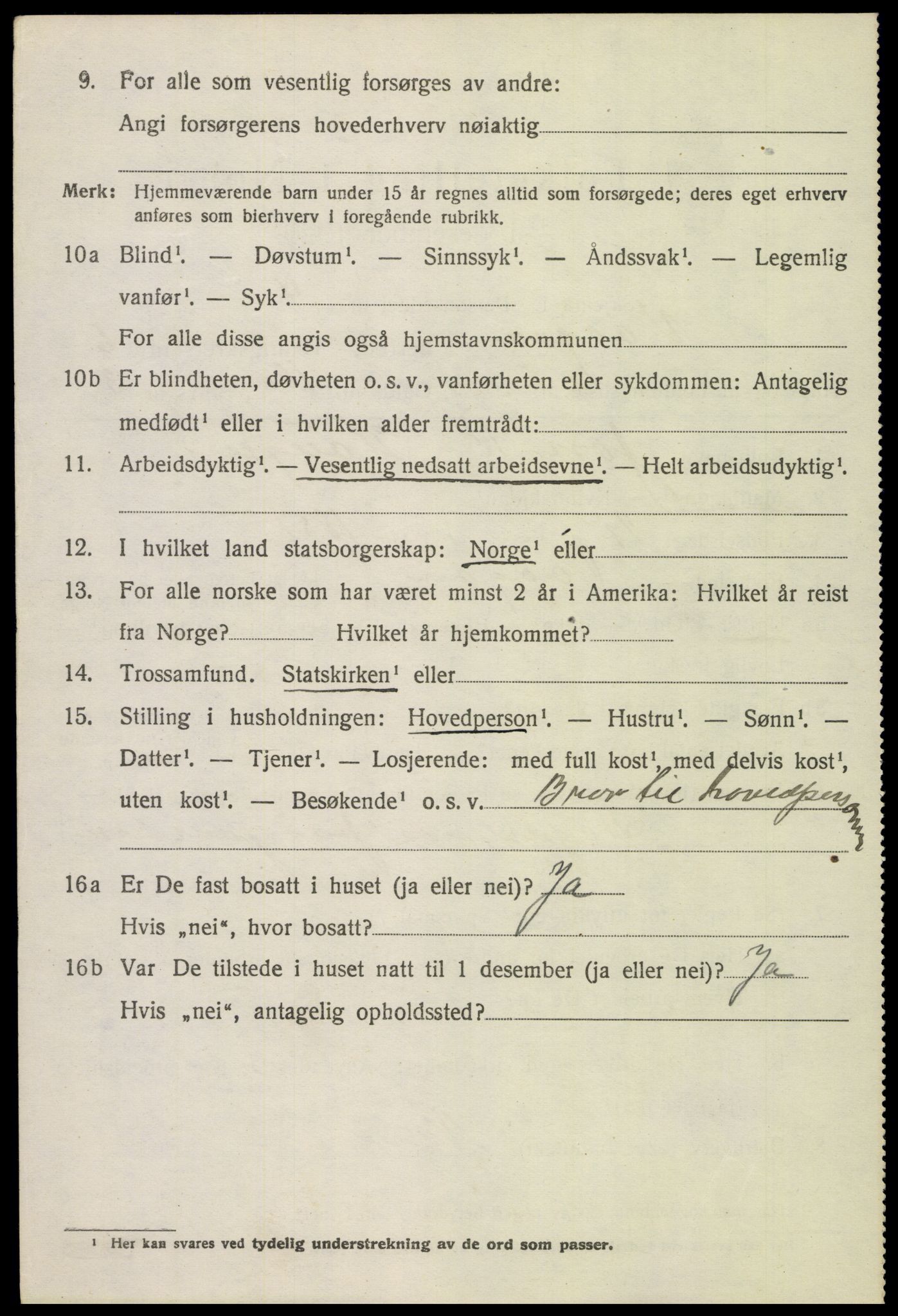 SAH, 1920 census for Vågå, 1920, p. 5281