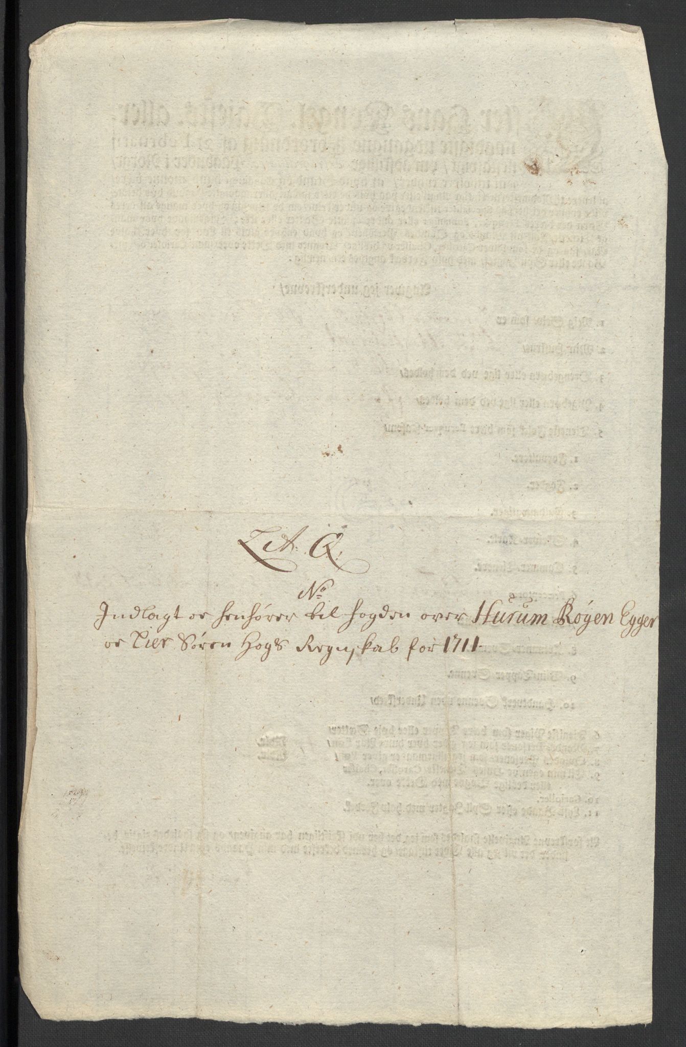 Rentekammeret inntil 1814, Reviderte regnskaper, Fogderegnskap, AV/RA-EA-4092/R31/L1706: Fogderegnskap Hurum, Røyken, Eiker, Lier og Buskerud, 1711, p. 124