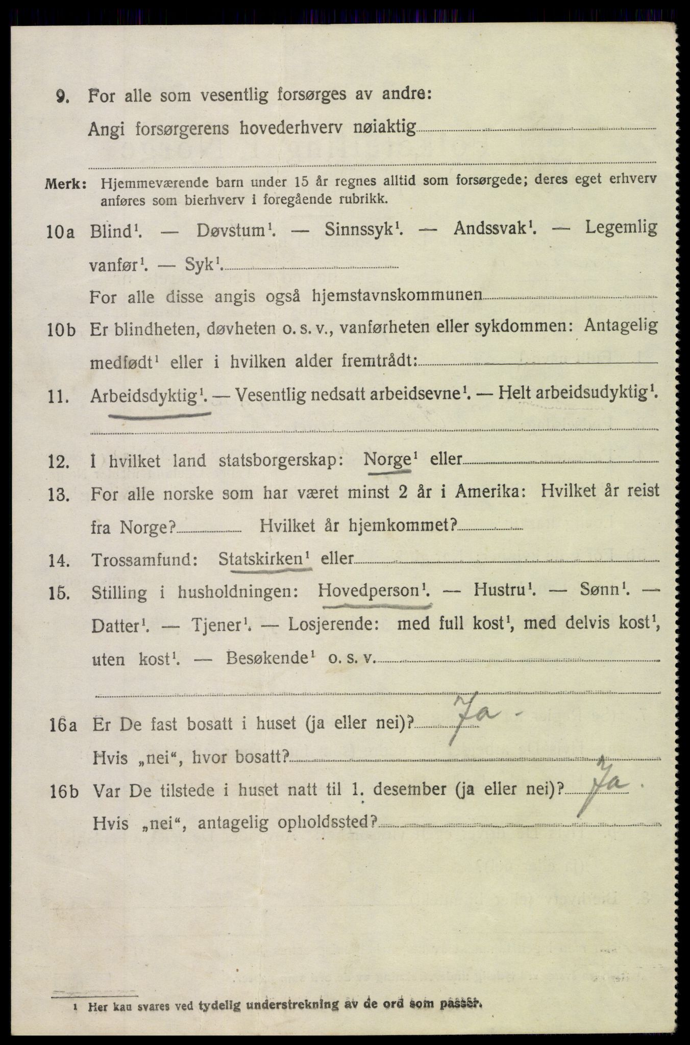 SAH, 1920 census for Torpa, 1920, p. 2260