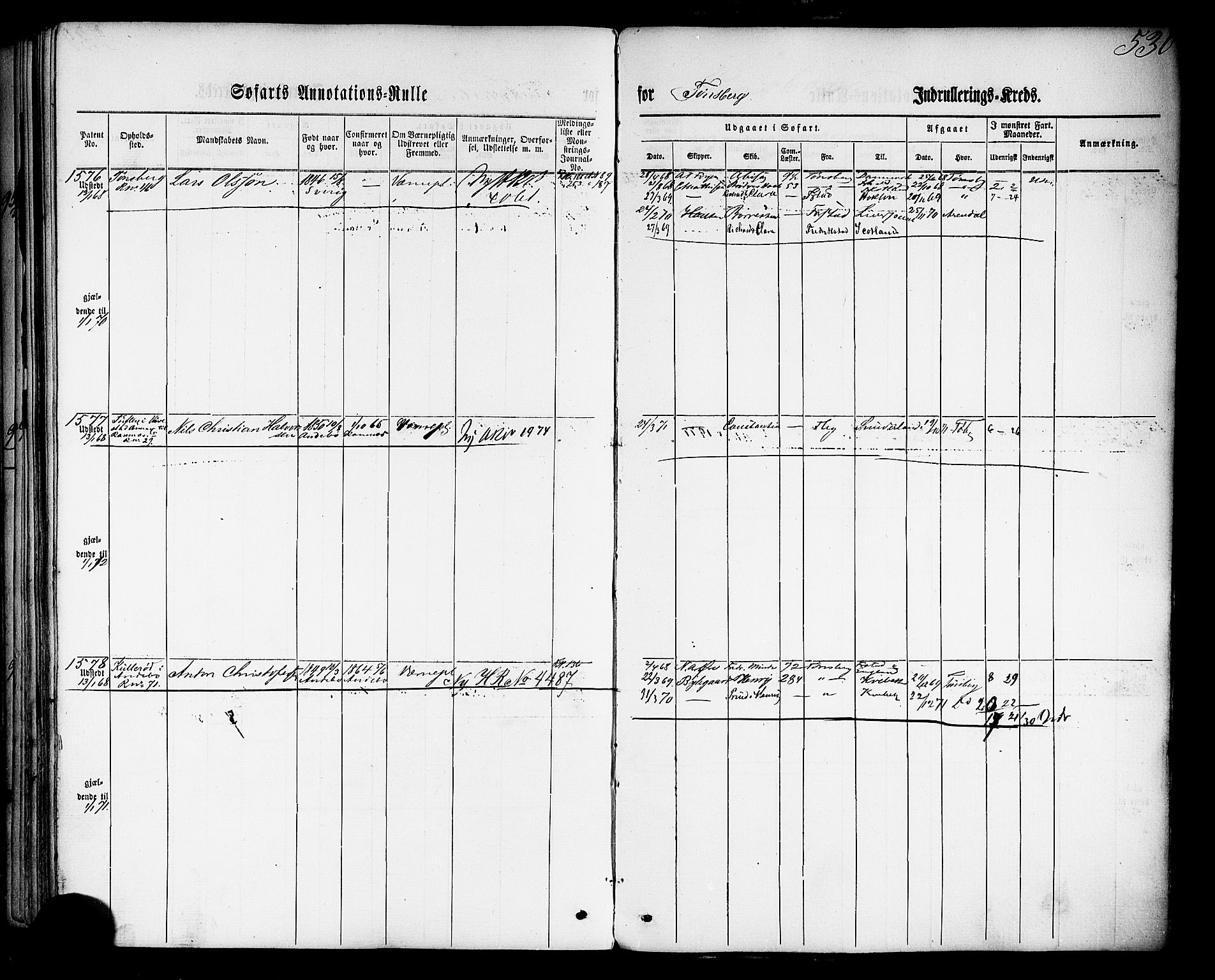 Tønsberg innrulleringskontor, SAKO/A-786/F/Fb/L0001: Annotasjonsrulle Patent nr. 1-1724, 1860-1868, p. 553