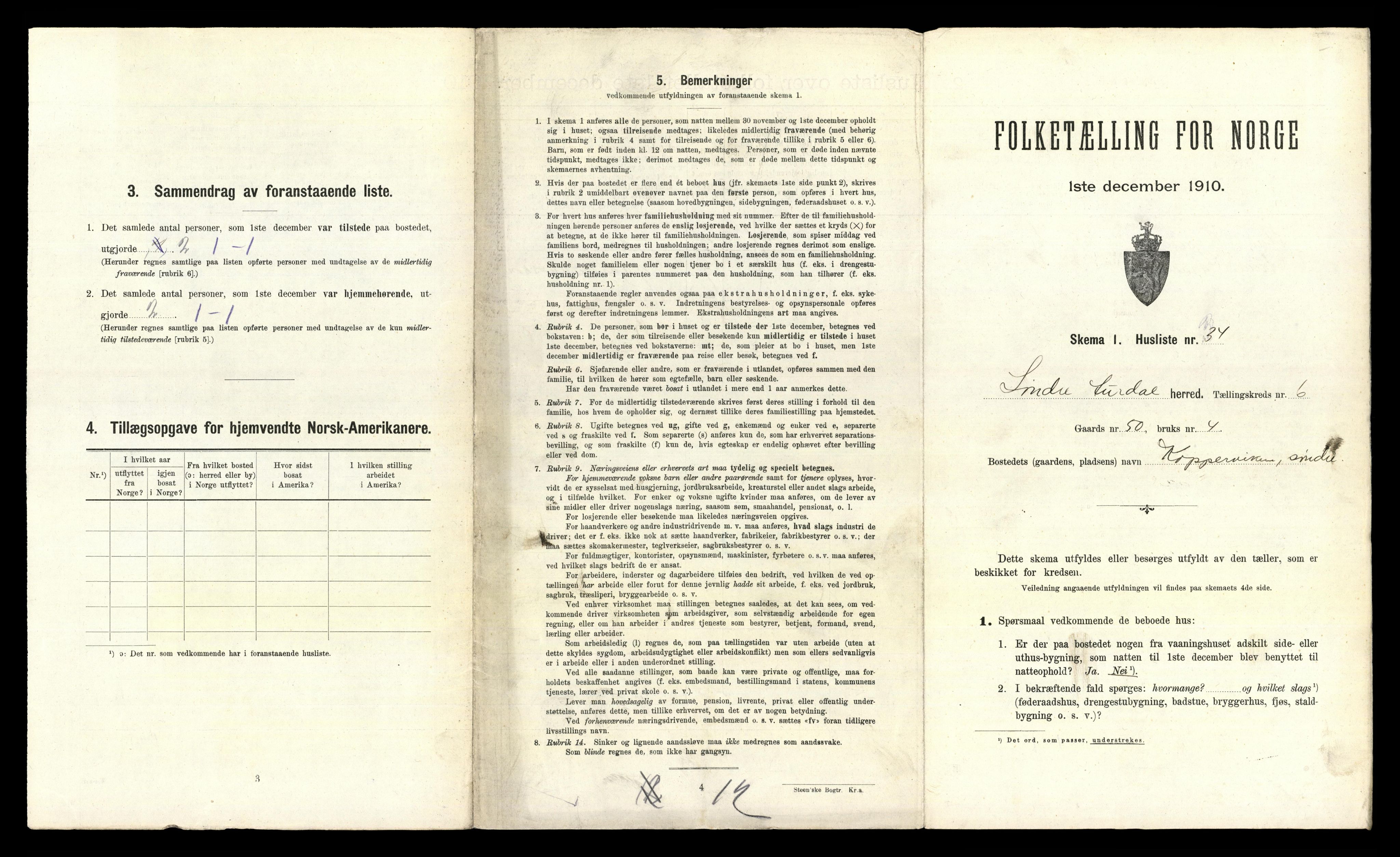 RA, 1910 census for Sør-Aurdal, 1910, p. 735