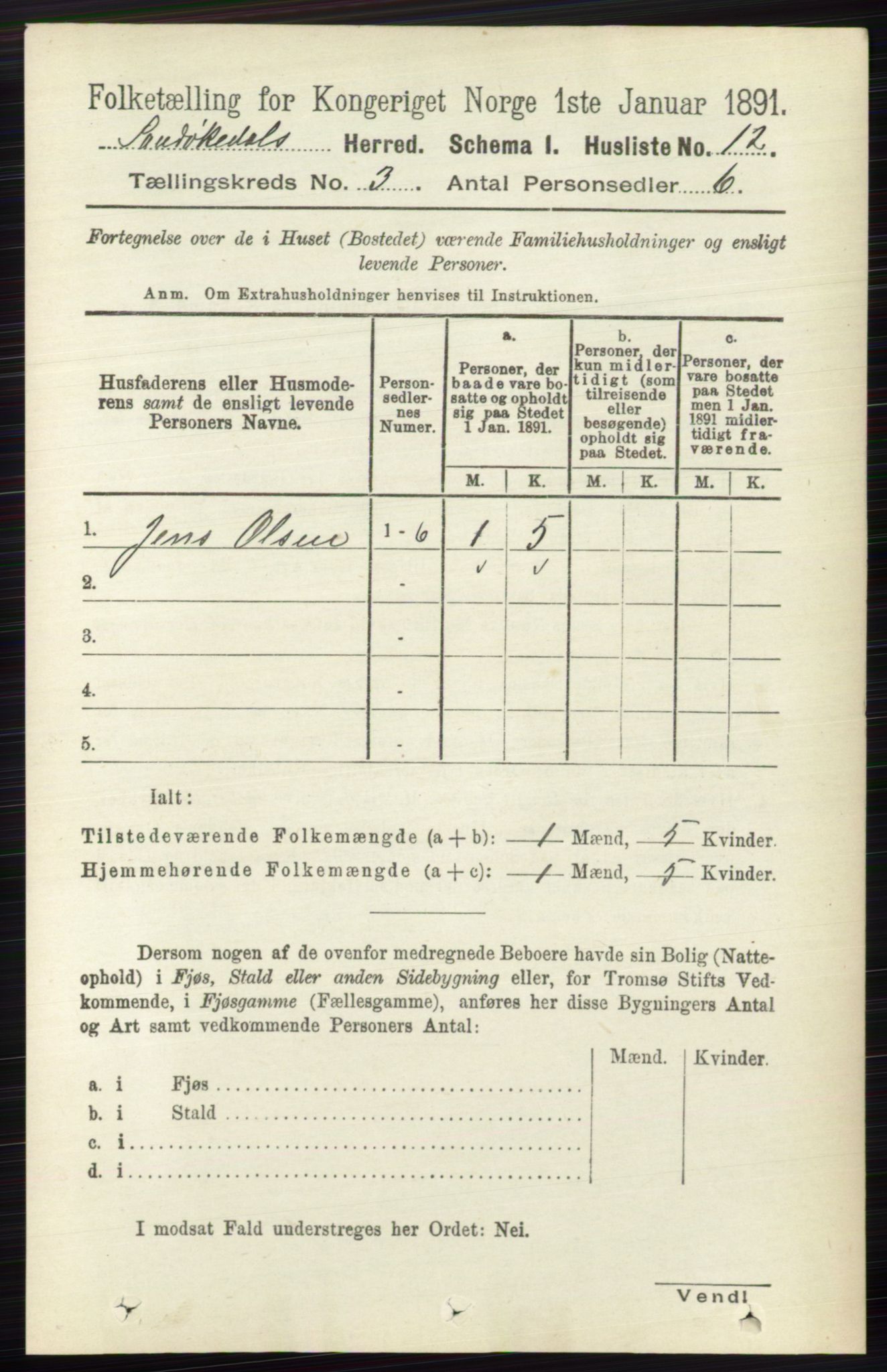 RA, 1891 census for 0816 Sannidal, 1891, p. 751