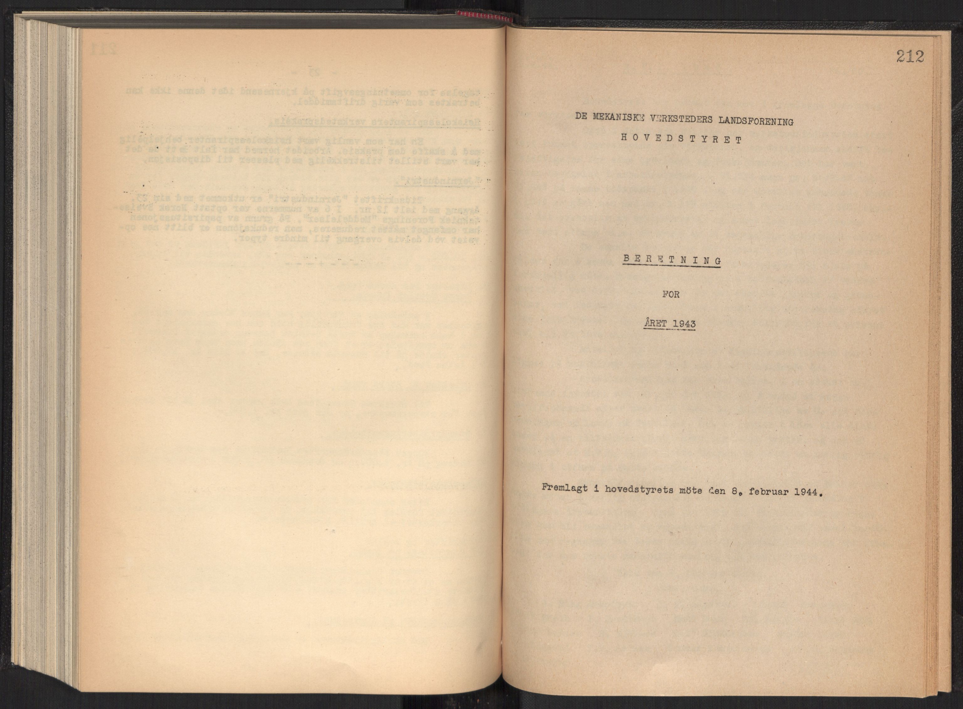 Teknologibedriftenes Landsforening TBL, RA/PA-1700/A/Ad/L0006: Årsberetning med register, 1937-1943, p. 212