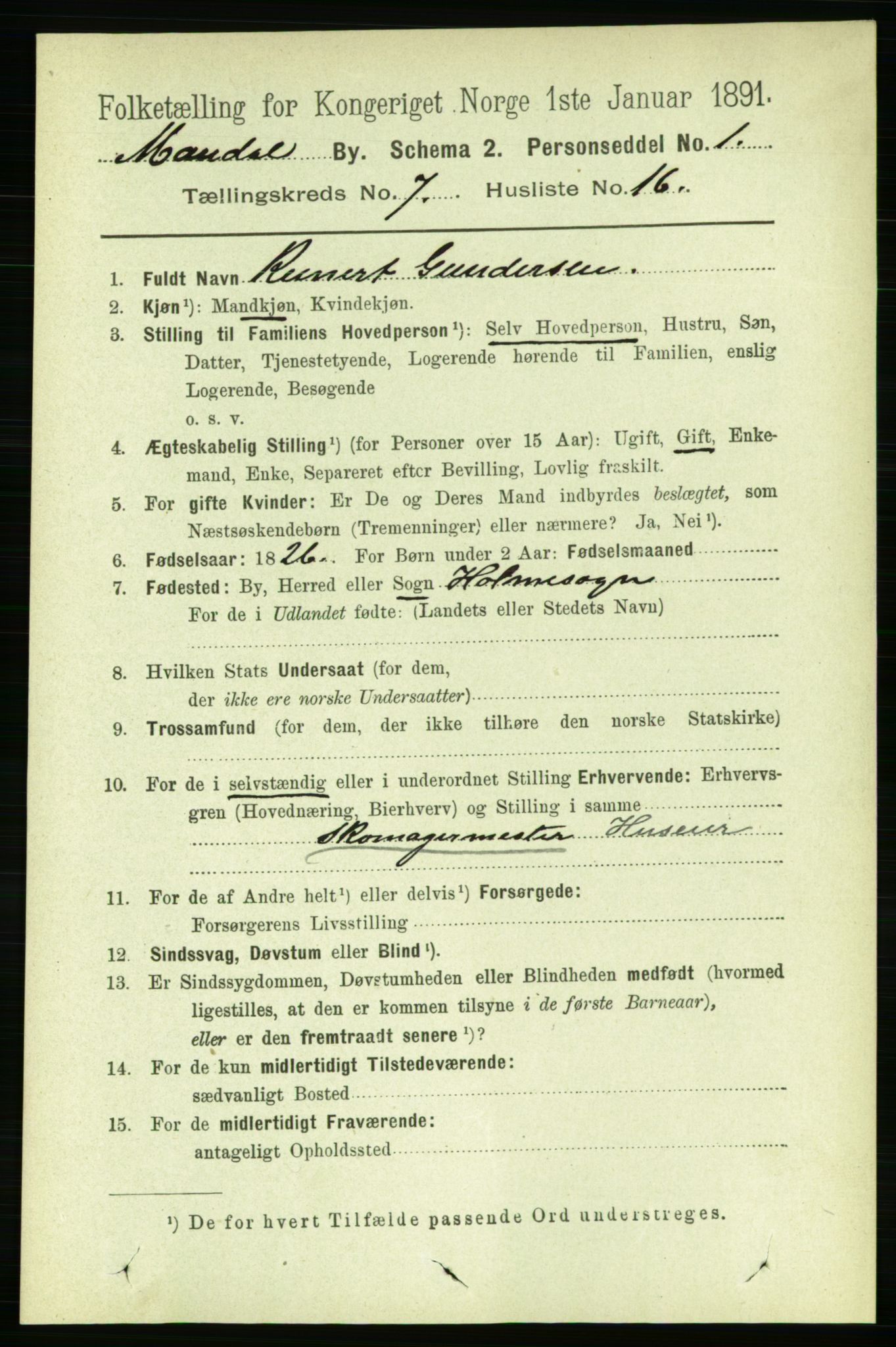 RA, 1891 census for 1002 Mandal, 1891, p. 2341