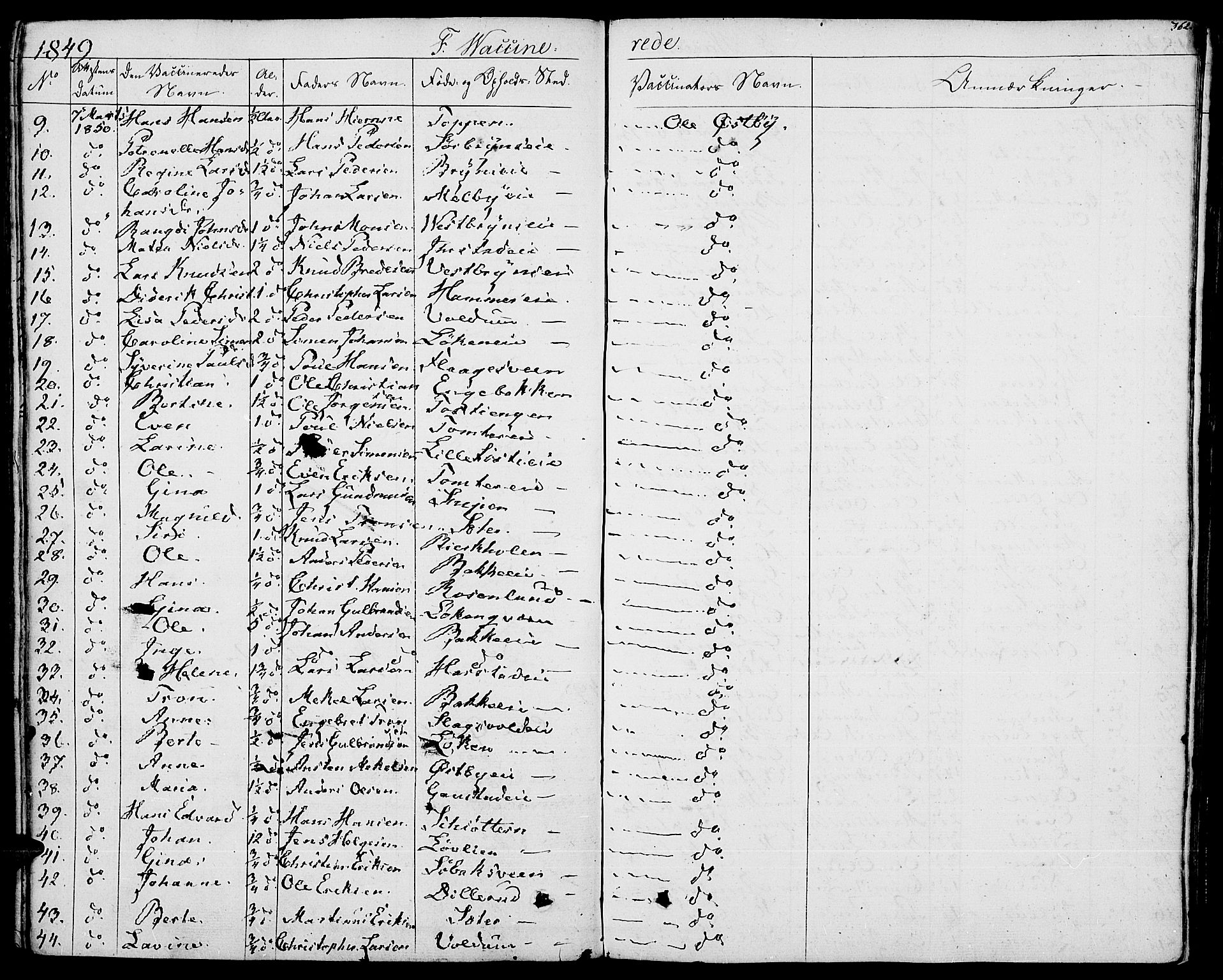 Romedal prestekontor, AV/SAH-PREST-004/K/L0003: Parish register (official) no. 3, 1829-1846, p. 362