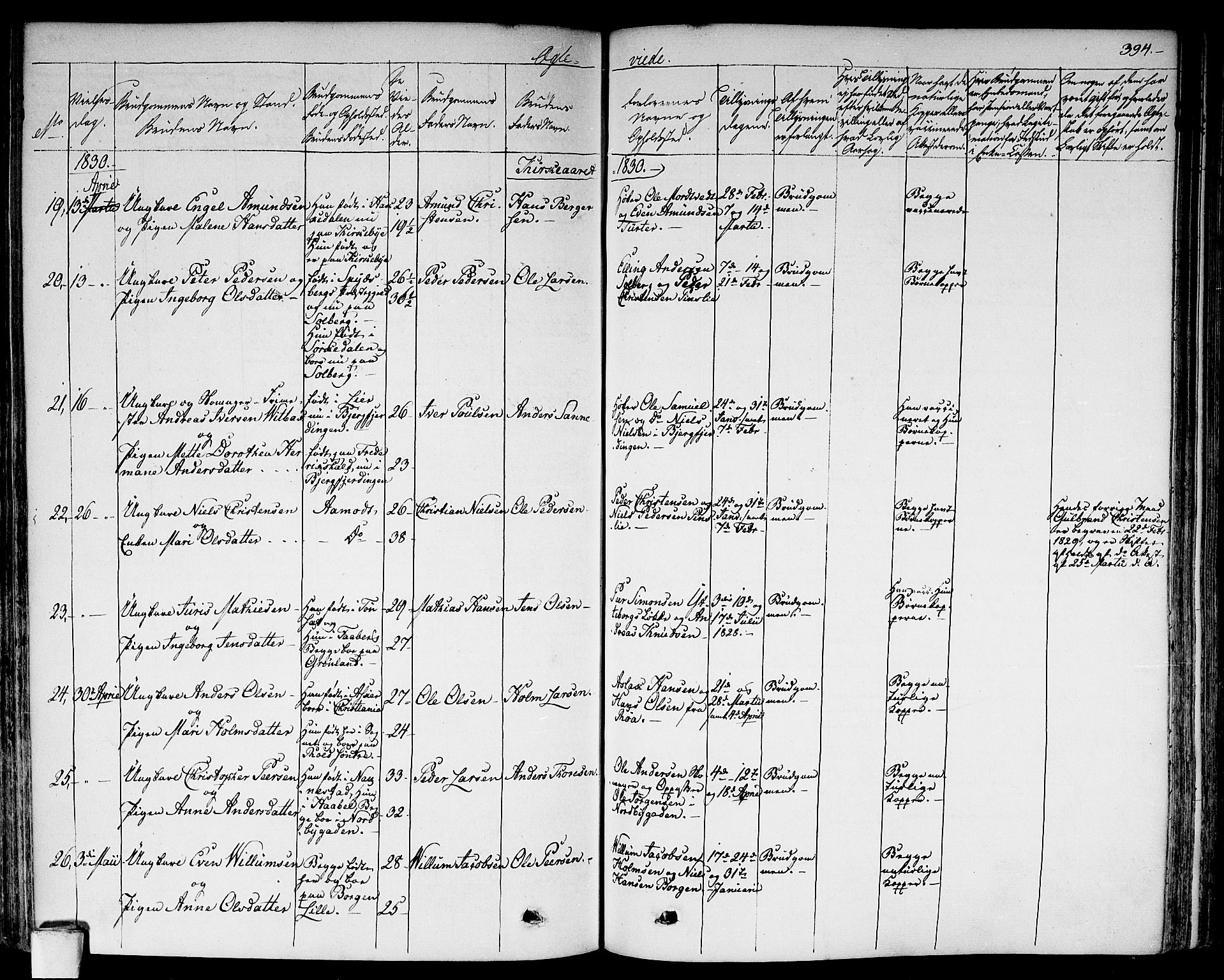 Aker prestekontor kirkebøker, SAO/A-10861/F/L0013: Parish register (official) no. 13, 1828-1837, p. 394