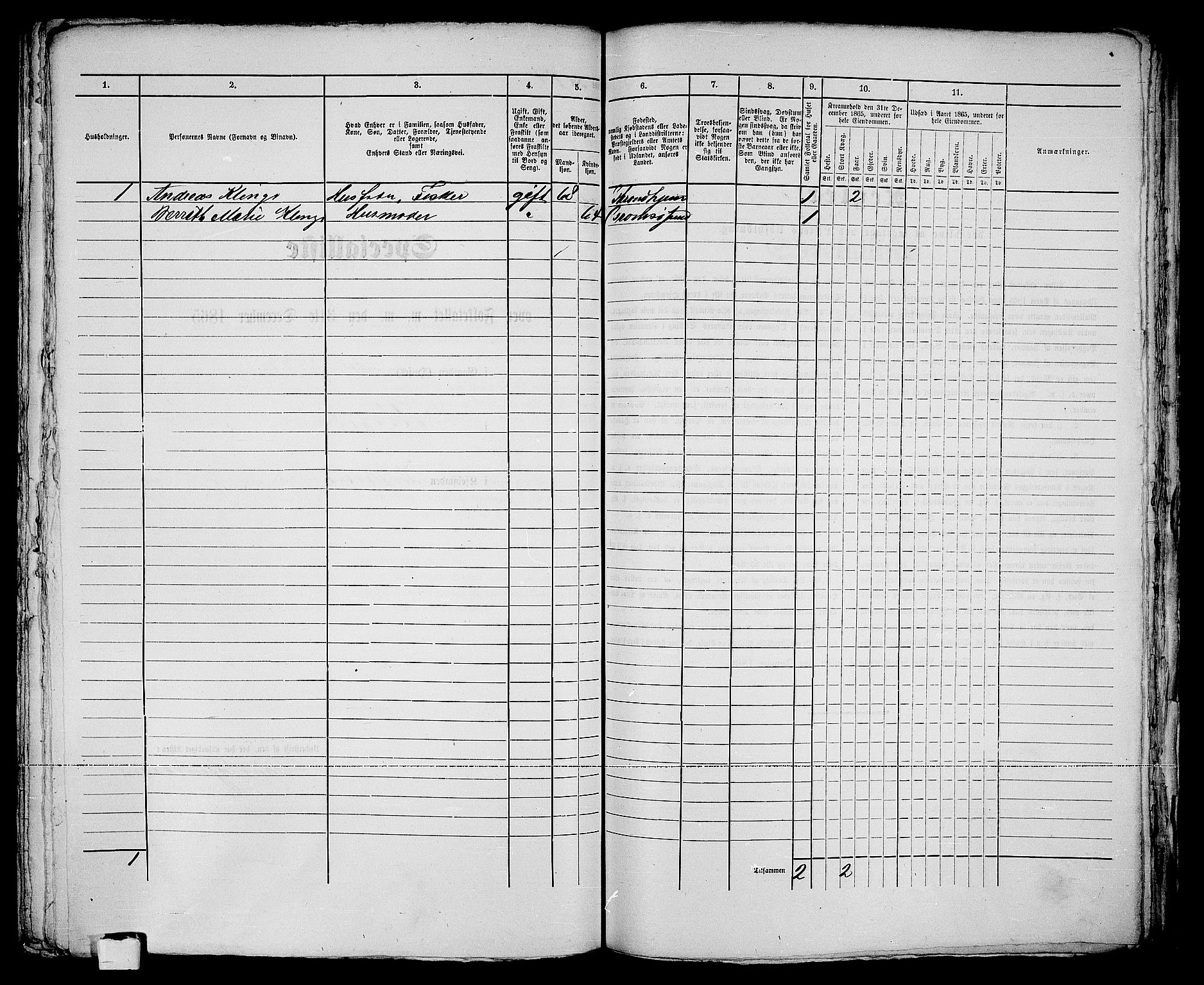 RA, 1865 census for Tromsø, 1865, p. 296